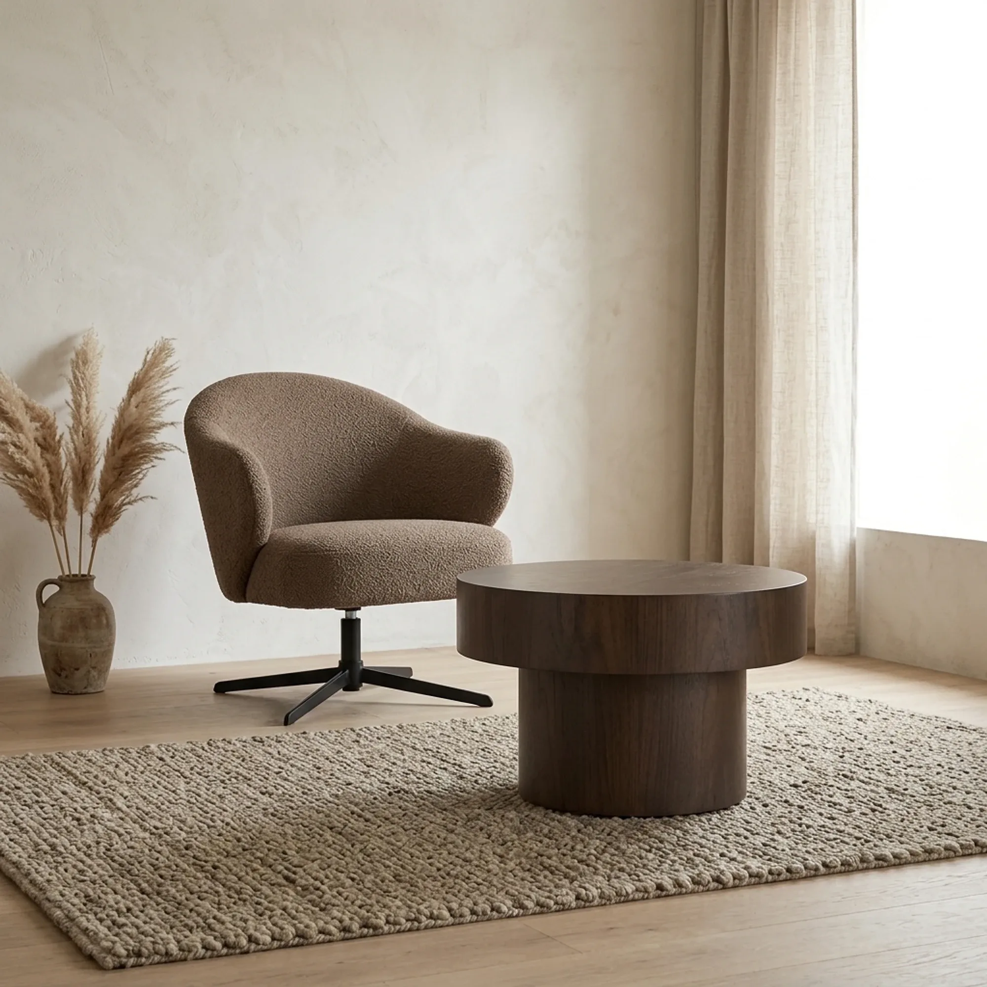 Side Table Bobbie Walnut veneer - Eleonora