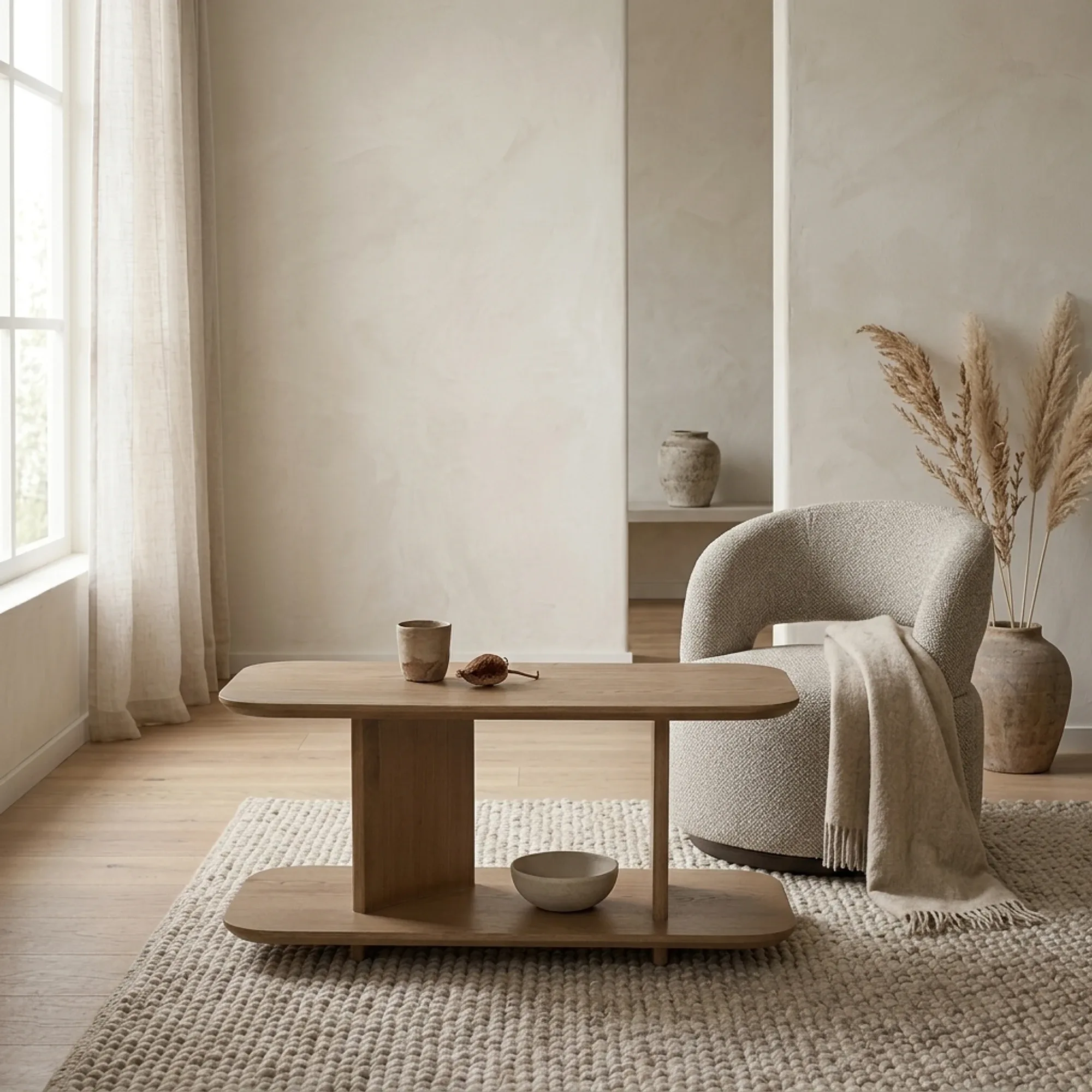 Side Table Ty brown Oak - Eleonora