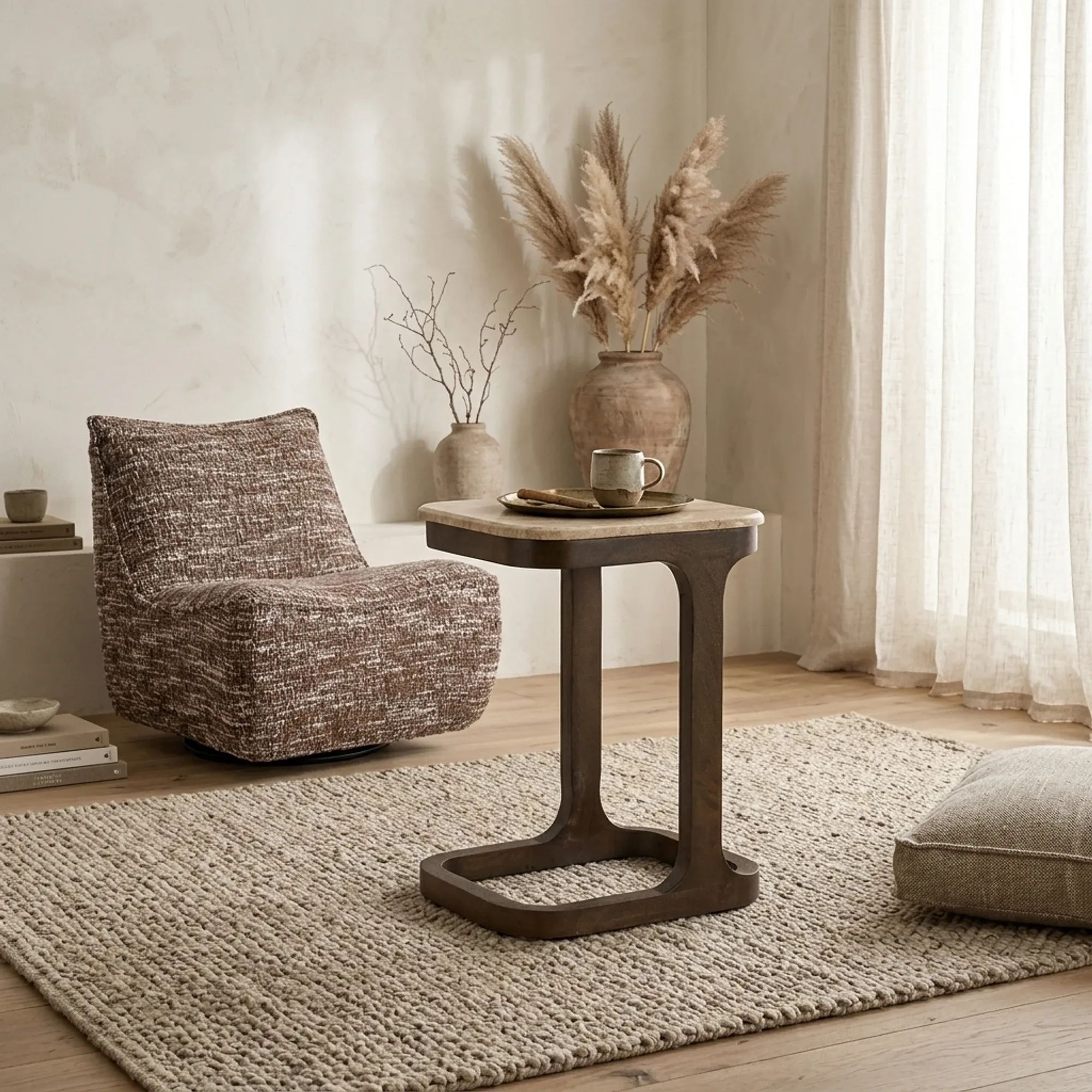 Side table Tyler Mango Wood - Eleonora
