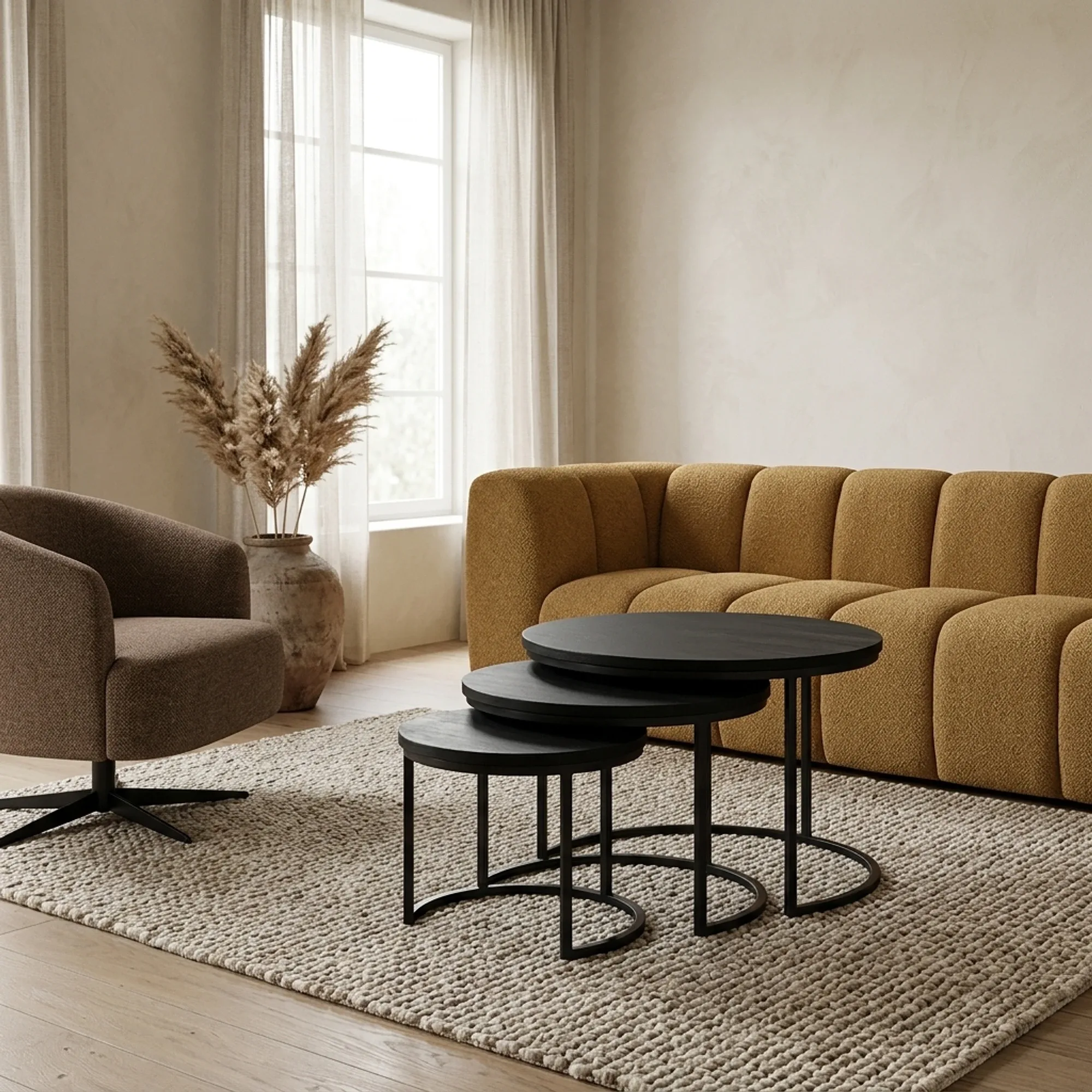 Couchtisch Black Enzo 3er-Set - My Sons