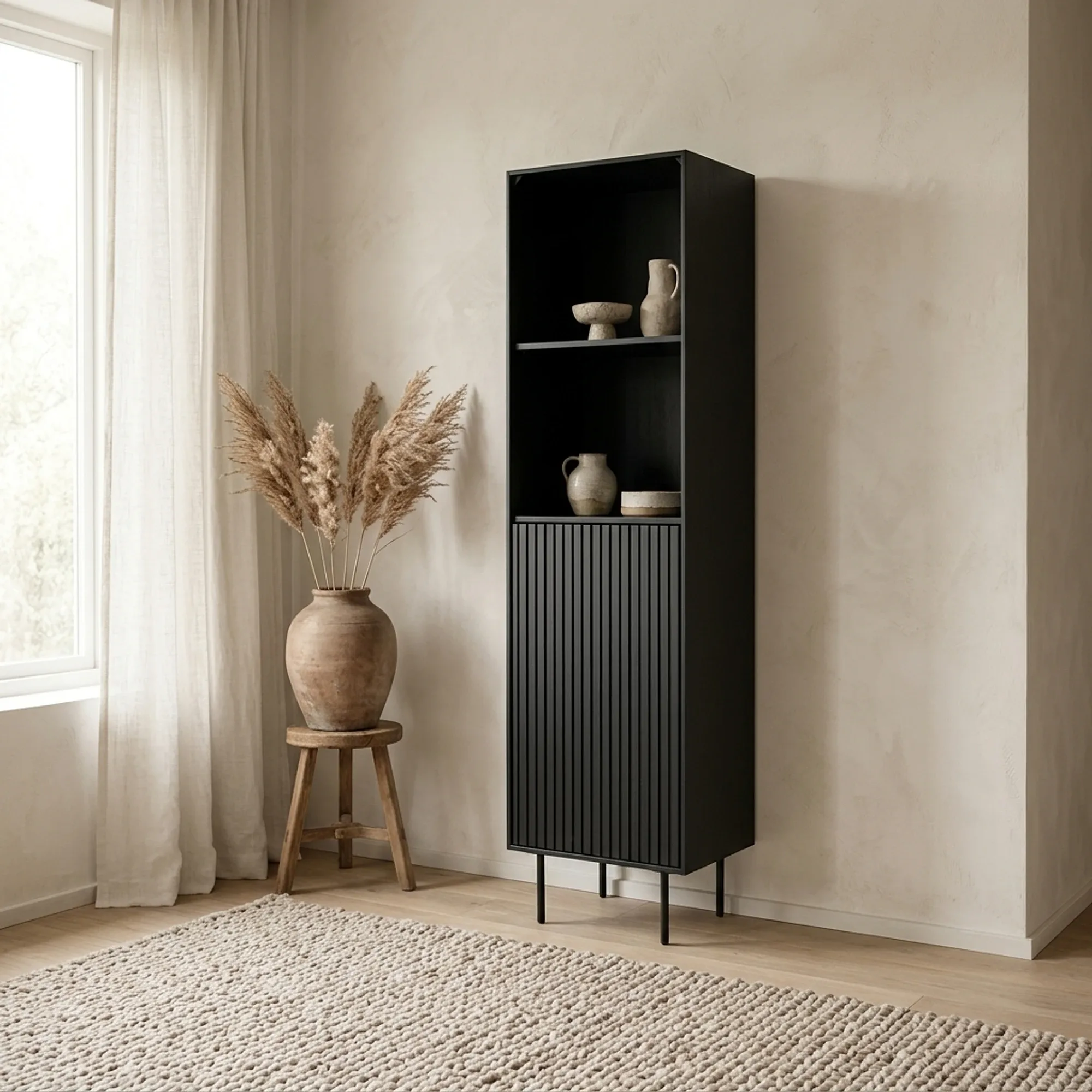 Boekenkast Madison Black | 55 cm - Starfurn