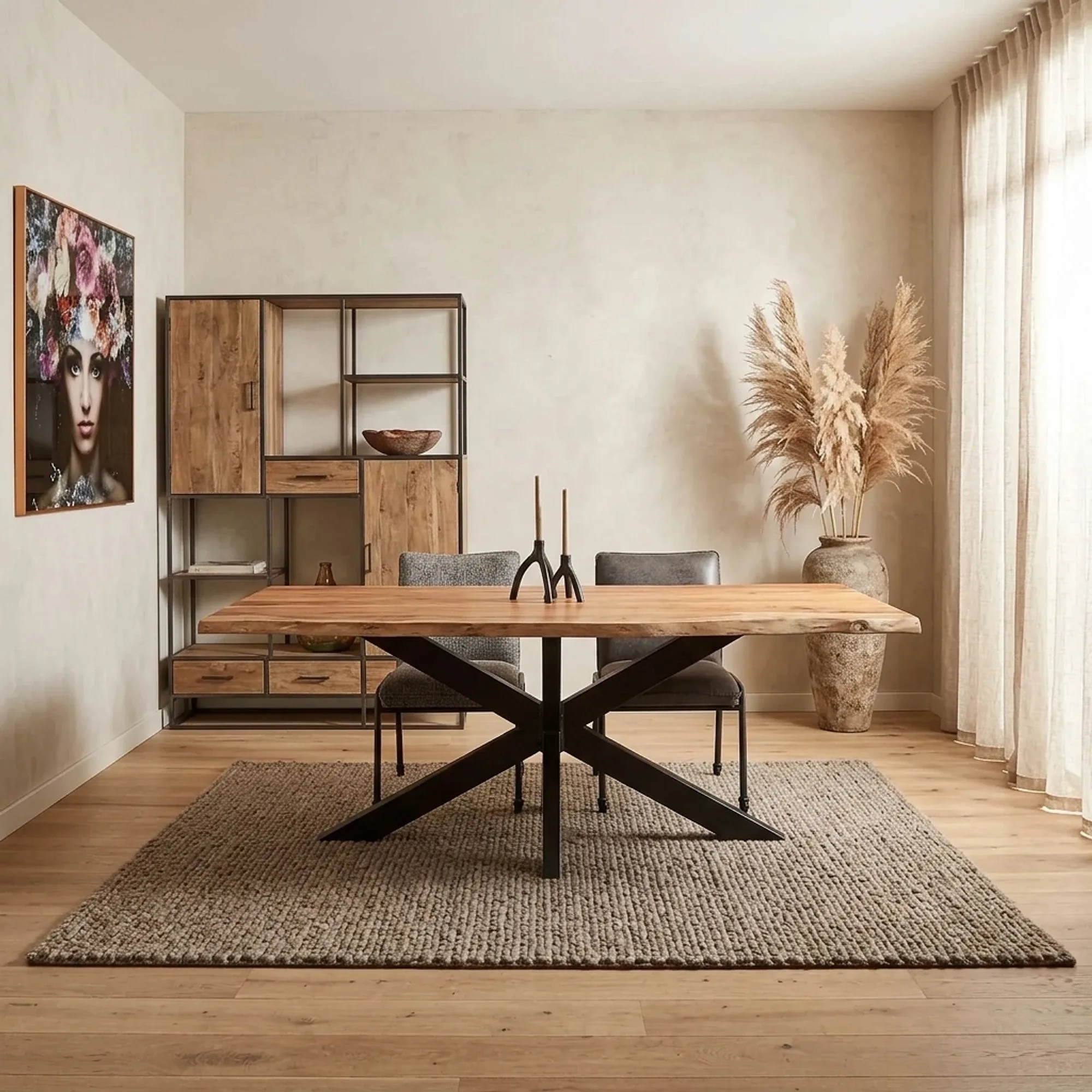Baumkantentisch Live Edge Natur Akazienholz 240 cm - Starfurn