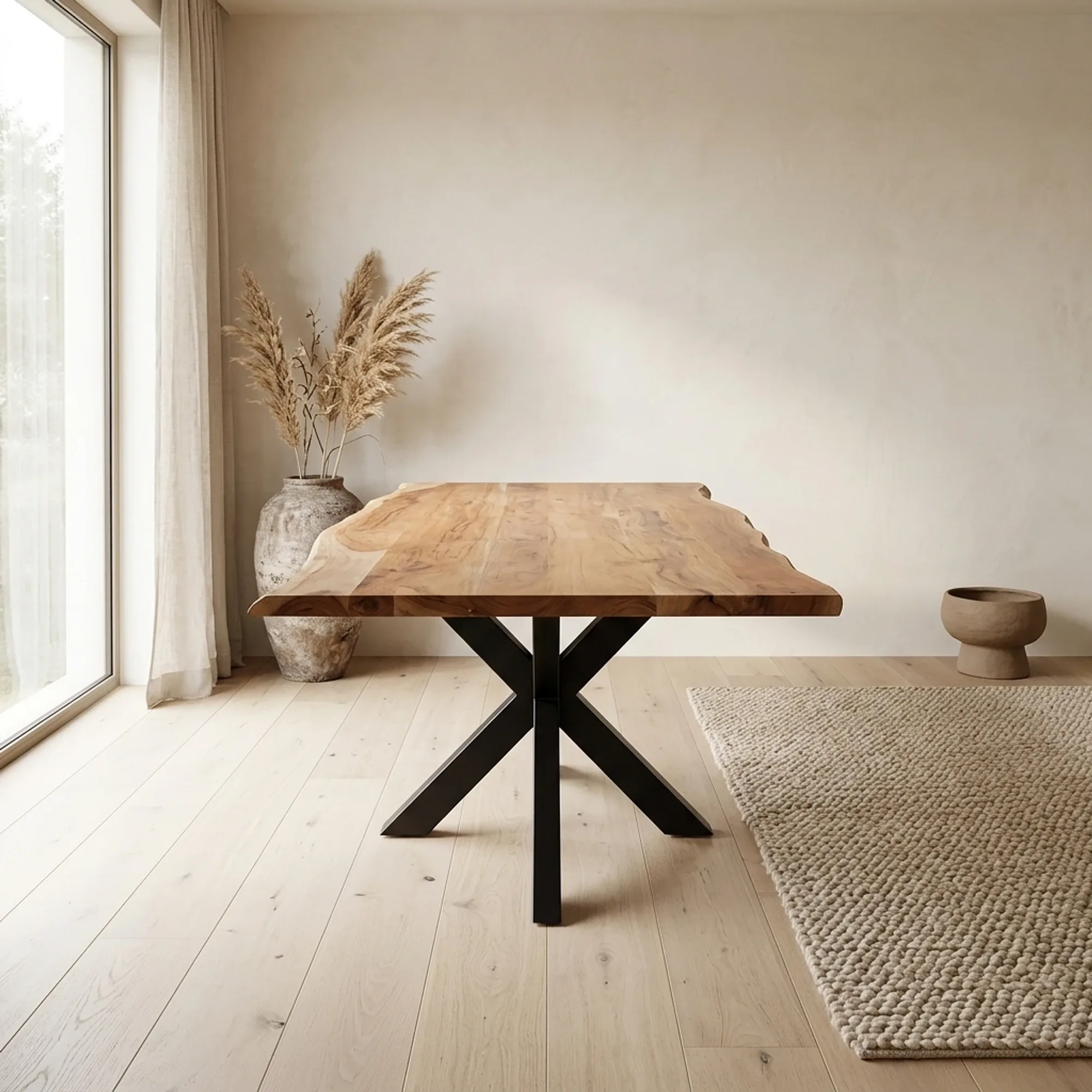 Baumstammtisch Live Edge Natur Akazienholz 300 cm - Starfurn