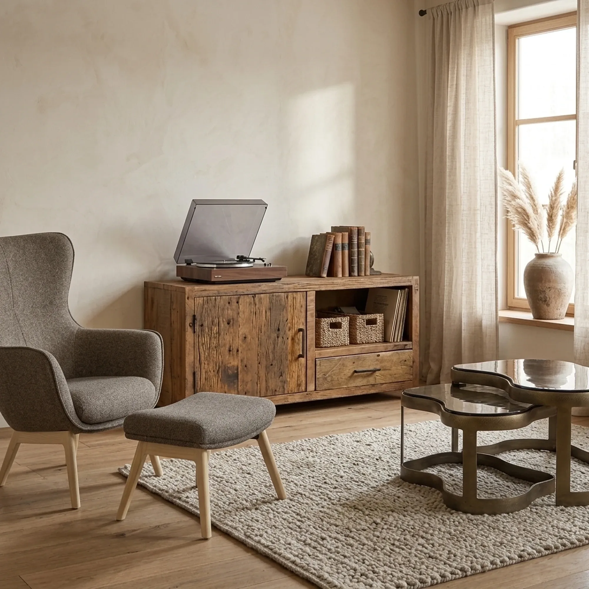 Brent TV-kast 120cm | Oud hout