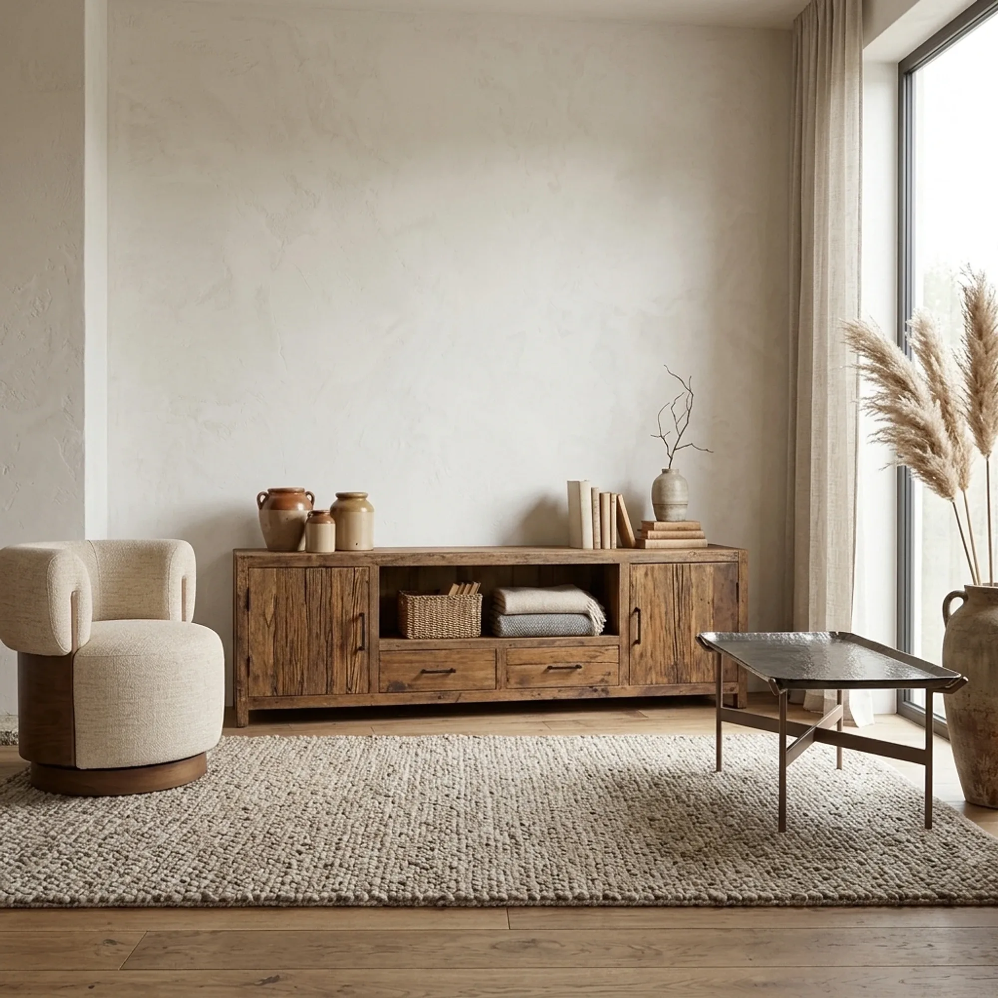 Brent TV-kast 200cm | Oud hout