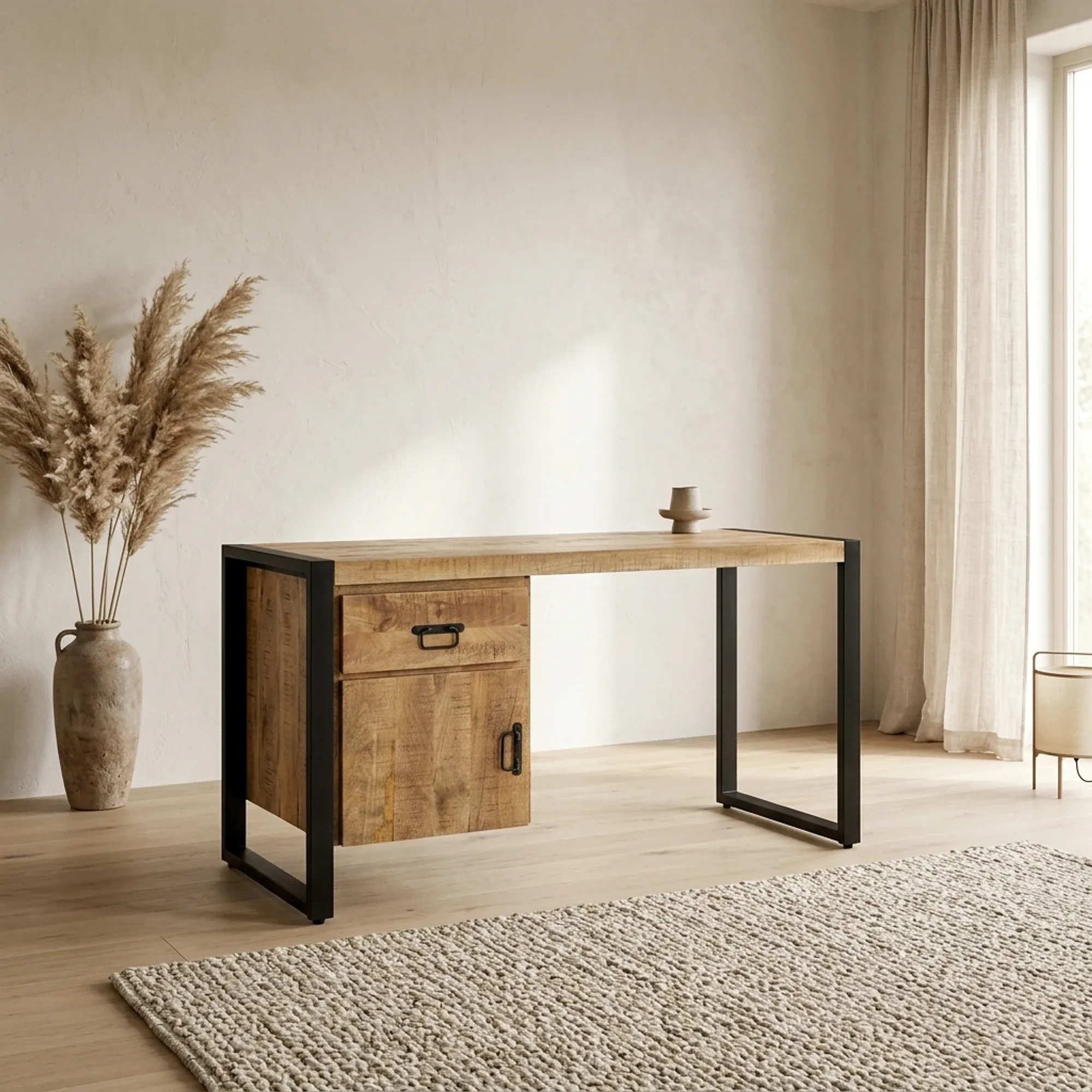 Britt Desk with Drawer and Door - Benoa