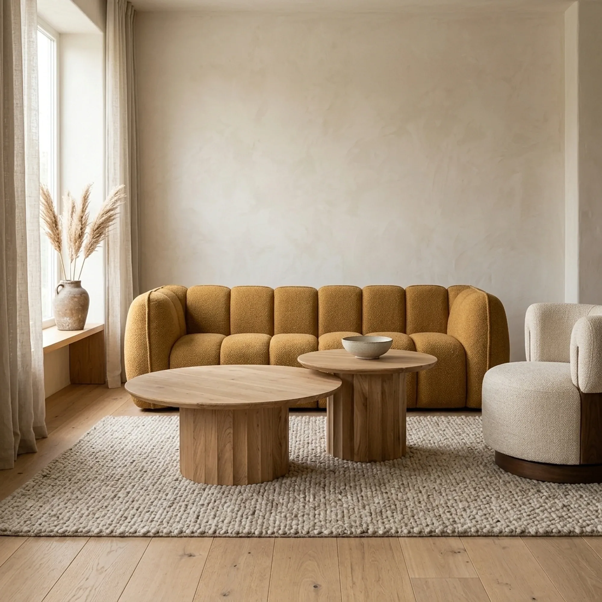 Salontafel Crotone set rond 90ø / 60ø cm - Tower Living