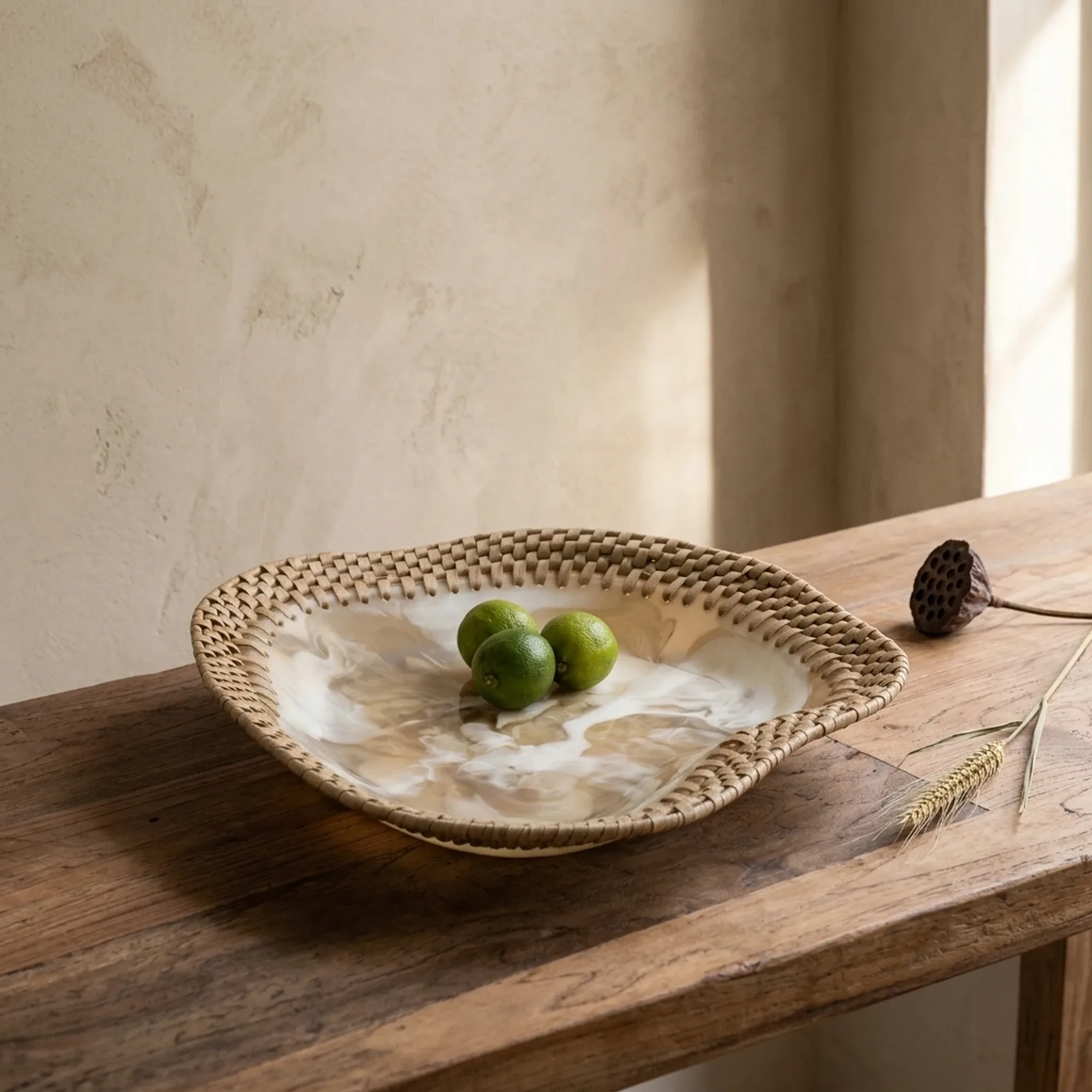 Tray Bowl Da Vinci organic (Abaca, Brown) - MUST Living