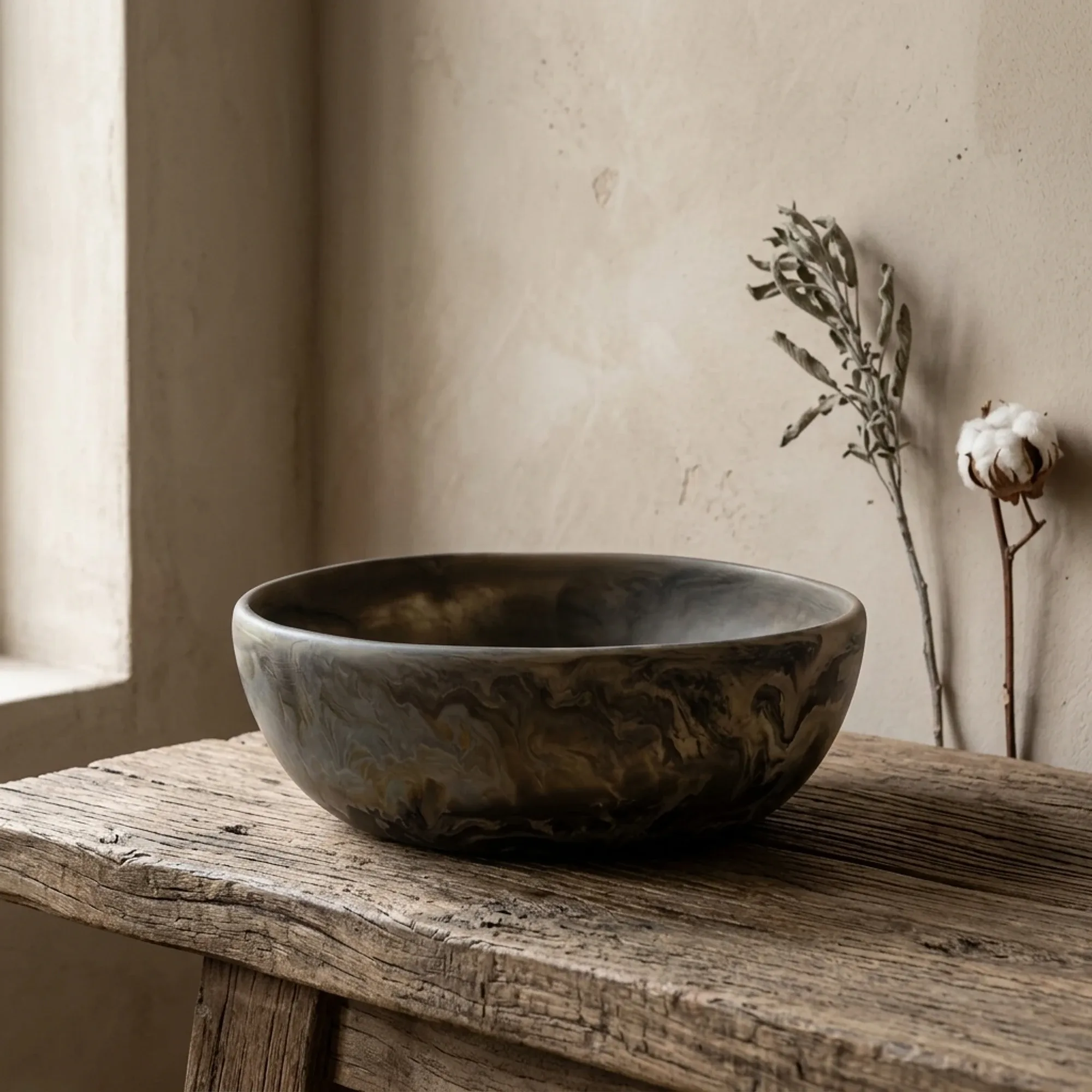 Dienblad Bowl Rafael zwart-bruin - MUST Living