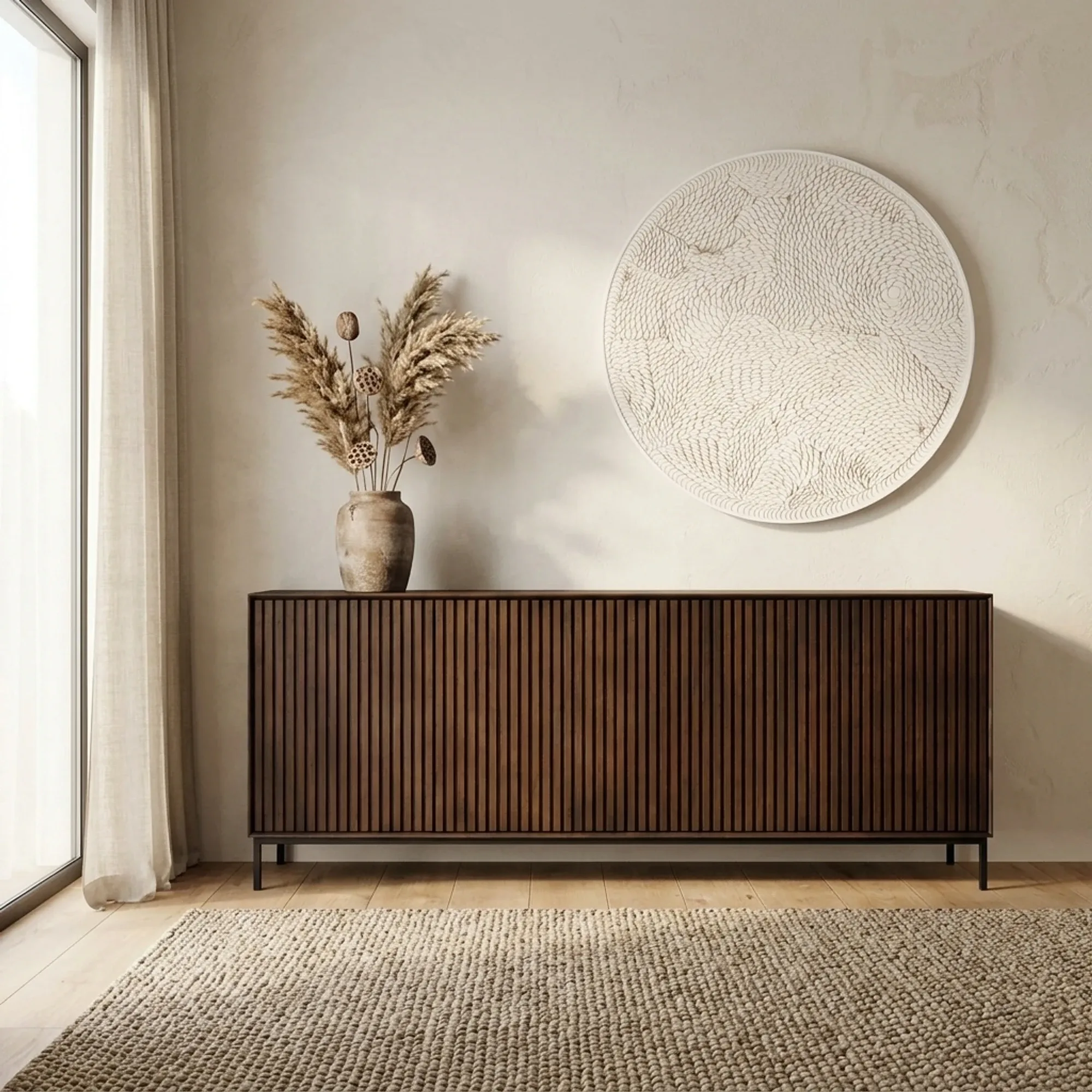 Sideboard Madison Brown Mango Wood 210 cm - Starfurn