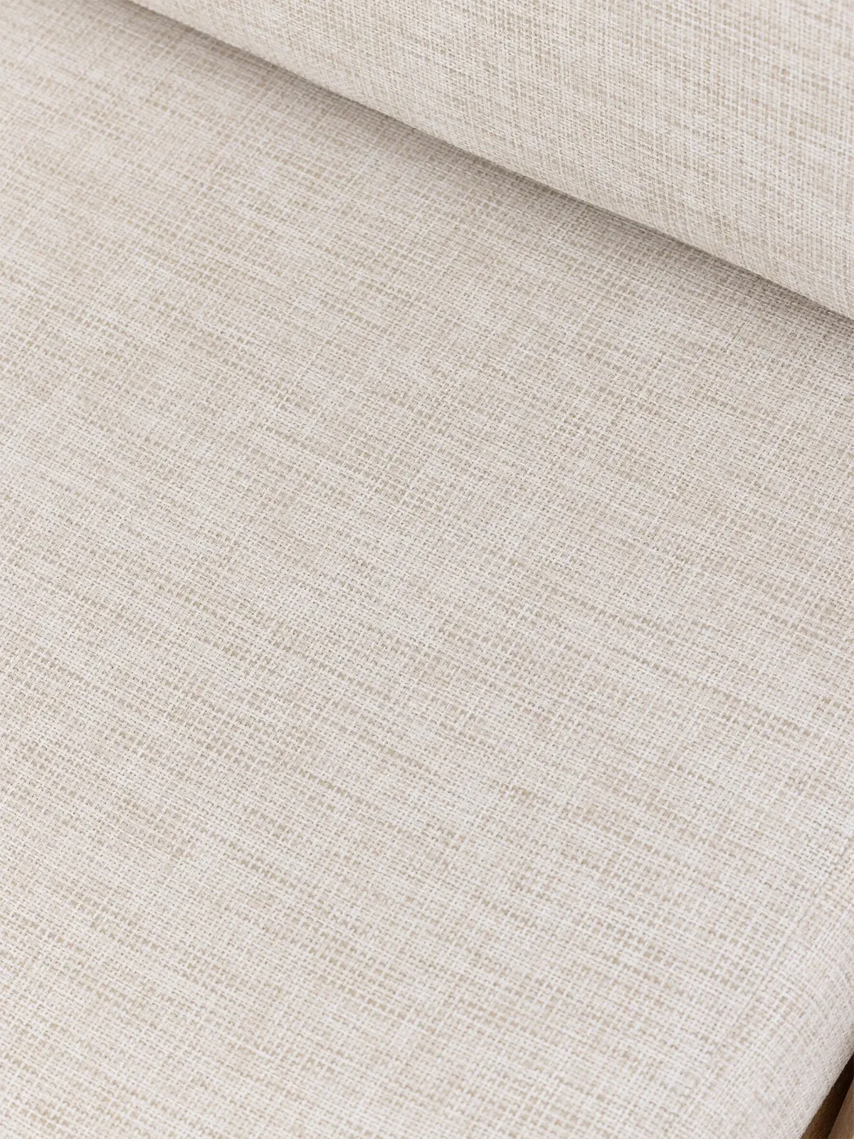 Detailaufnahme des hellen, gewebten Stoffes des Sitzes vom Loungestuhl Blue Marlin - MUST Living
