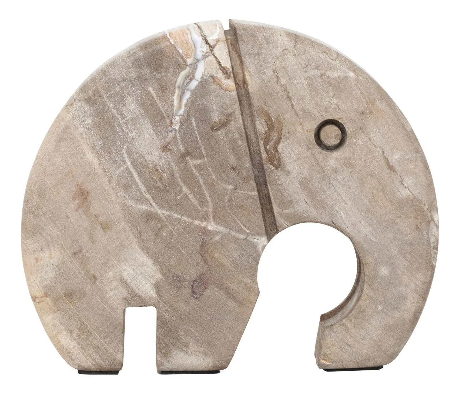 Schilderij Elephant small op een witte achtergrond, met een abstracte olifant uit twee delen - MUST Living