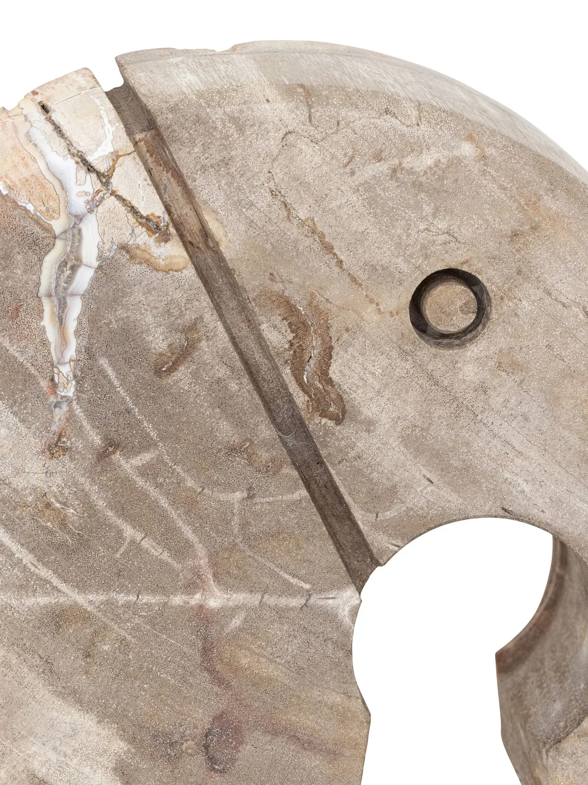 Close-up van het Schilderij Elephant small met de textuur en details van de olifant - MUST Living