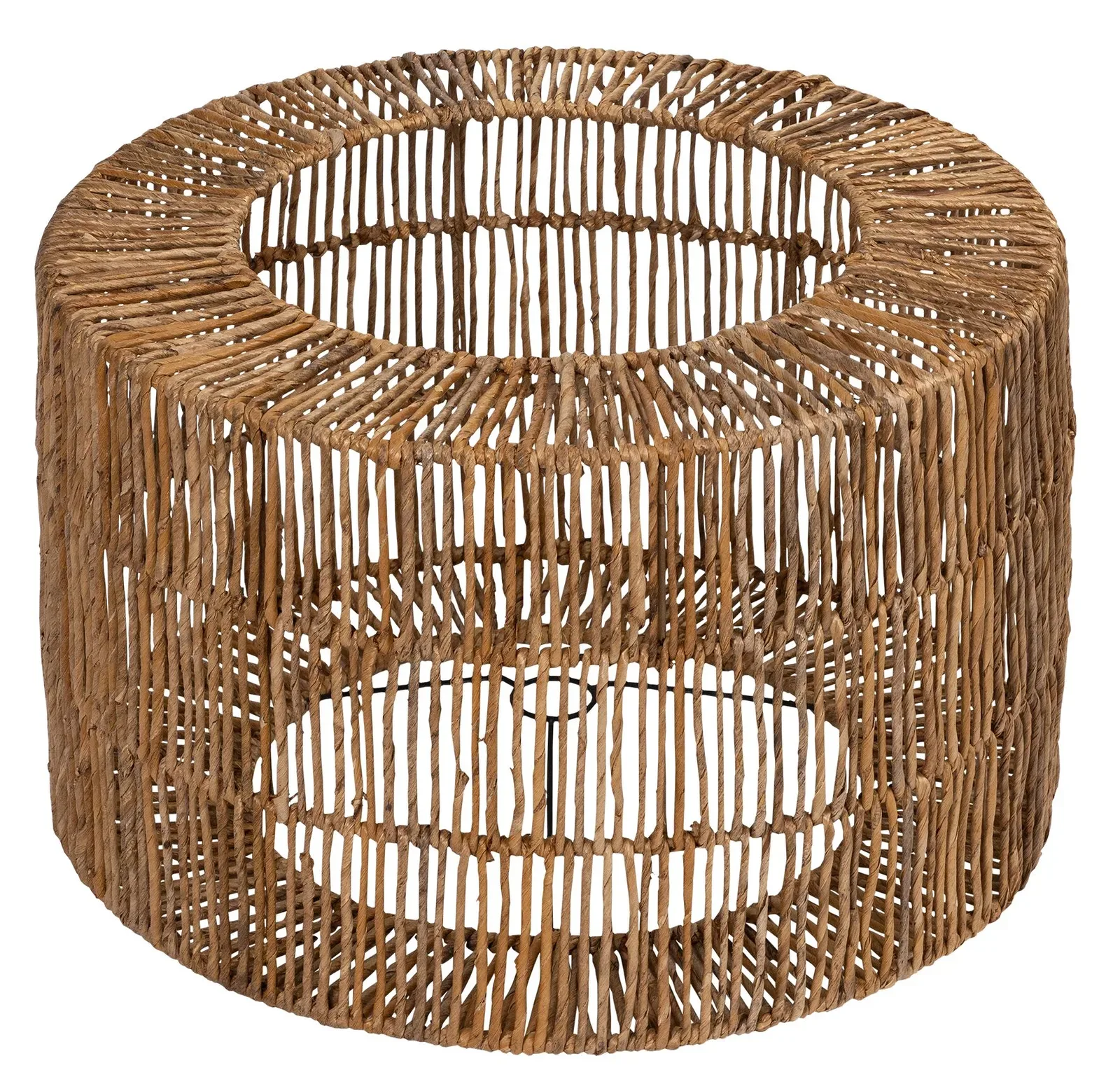 Stehleuchte Lampshade San Lorenzo auf weißem Hintergrund, aus Naturfasern geflochten - MUST Living