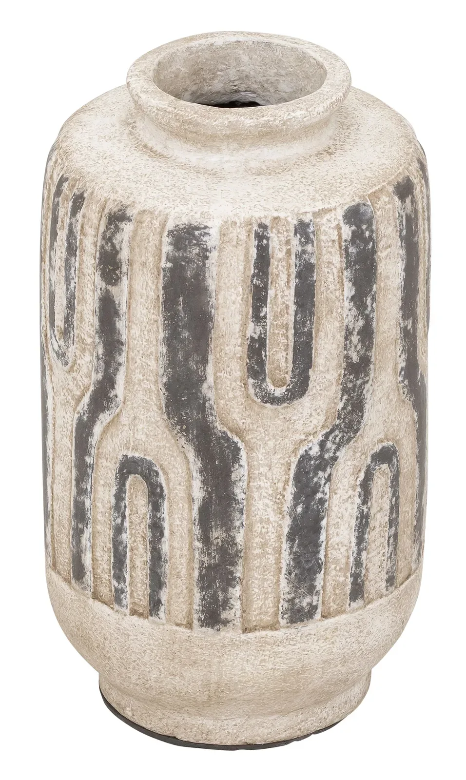 Vase Porto auf weißem Hintergrund, mit einer Nahaufnahme der Textur und des Musters - MUST Living