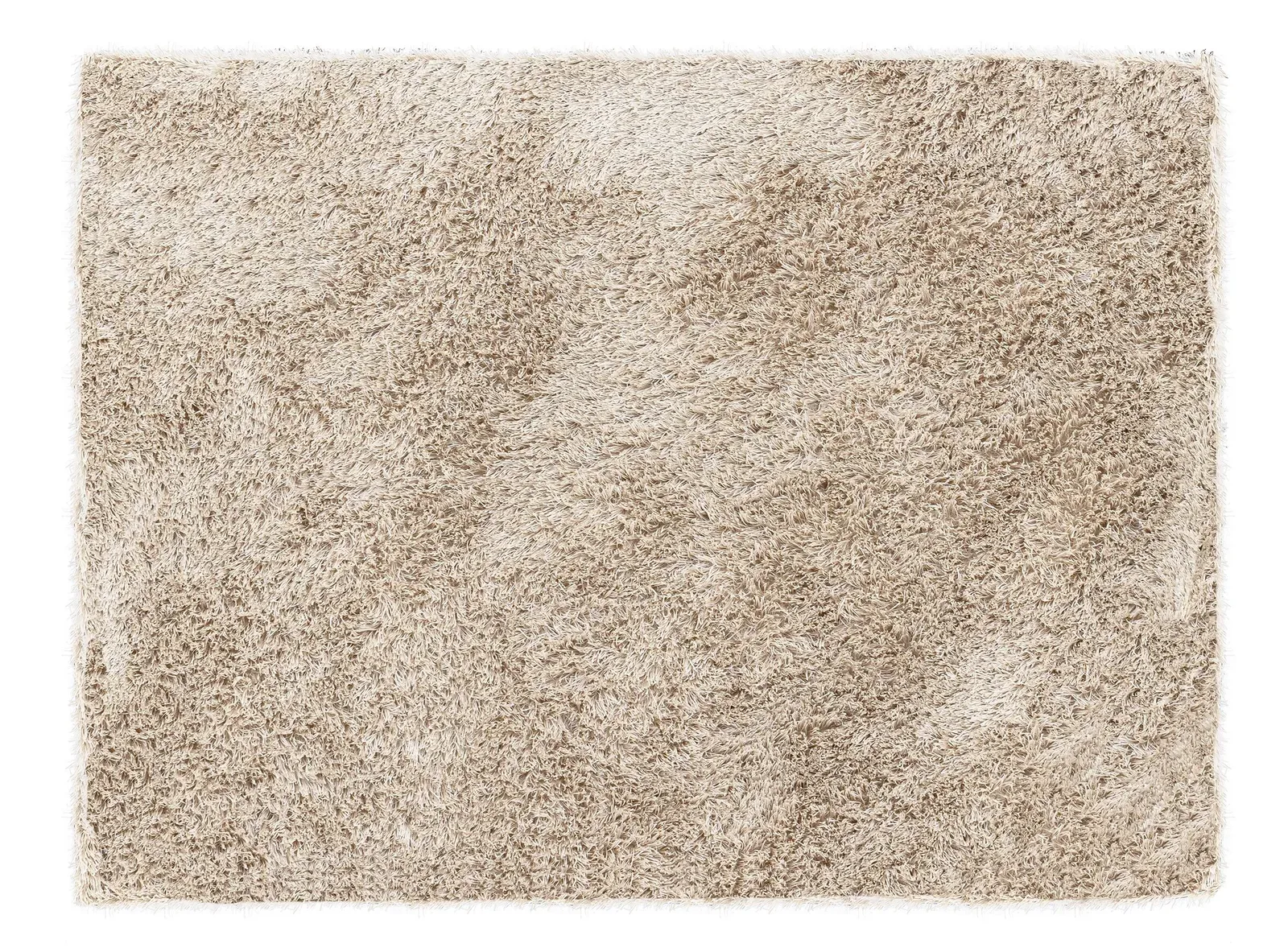 Detailaufnahme des Teppich Crown rund, mit der zotteligen Textur und beigen Farbe - MUST Living