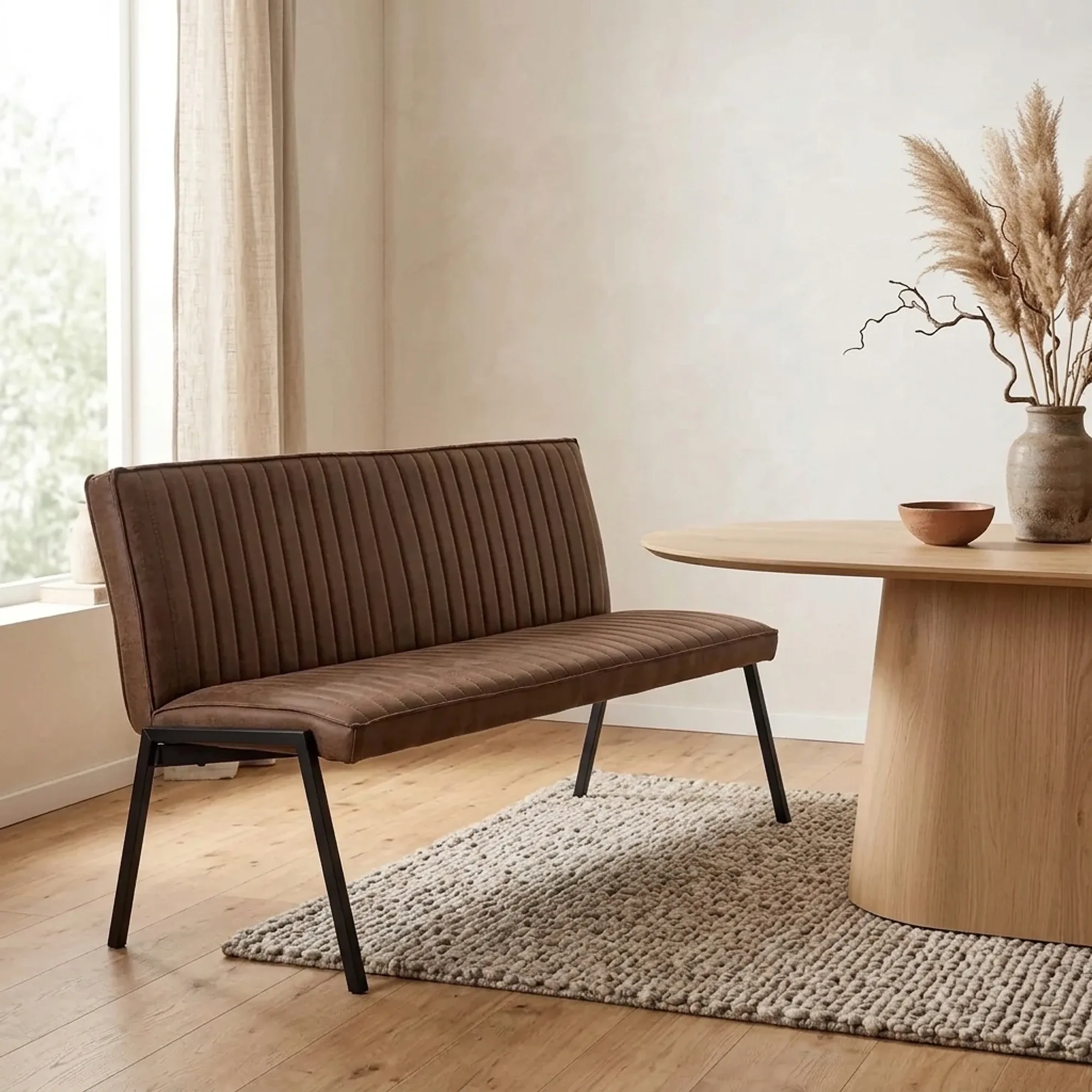 Eetkamerbank Tivoli Bull | 185 cm | Brown