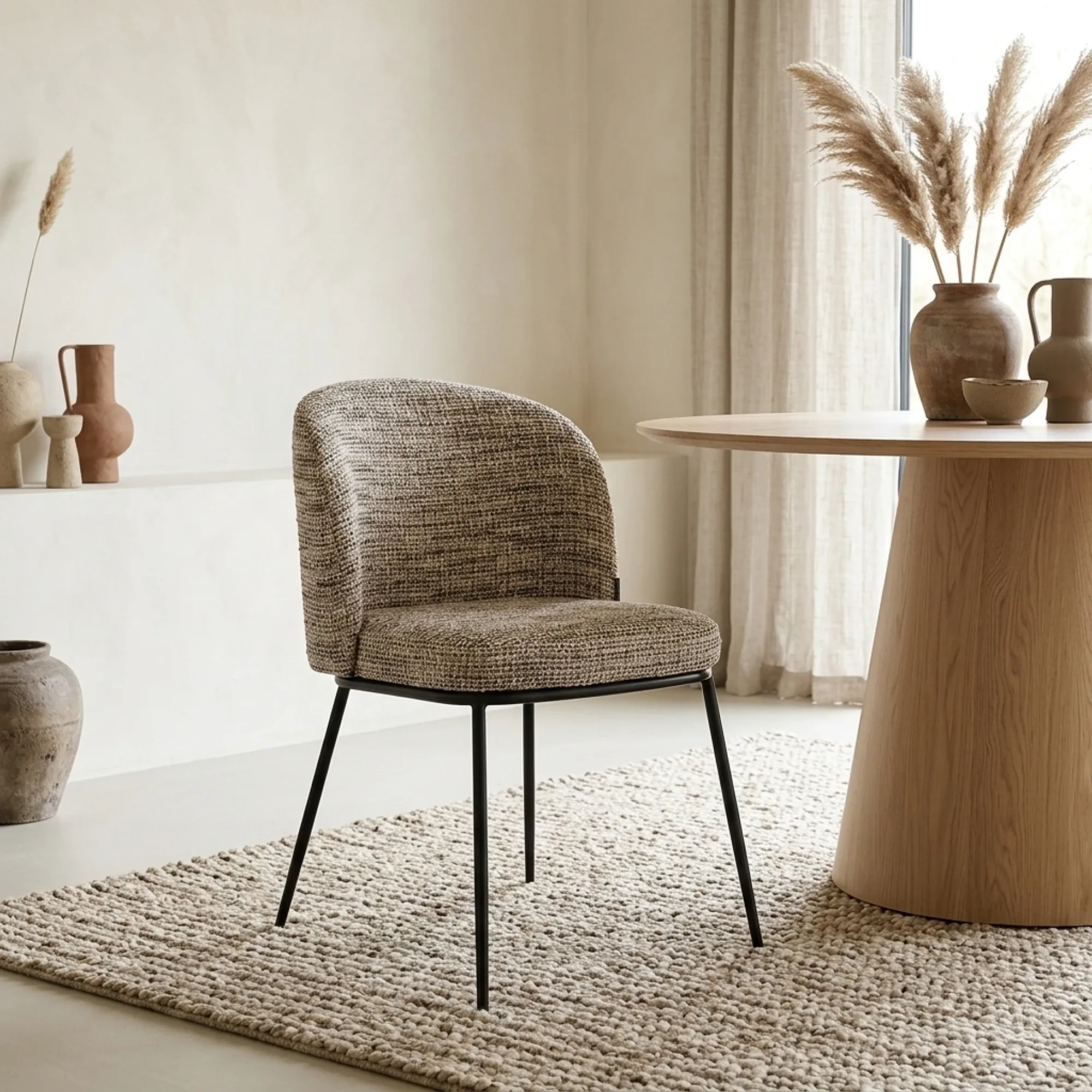 Esszimmerstuhl Elvi trendy nature brandschutz (2er-Set) - Richmond Interiors