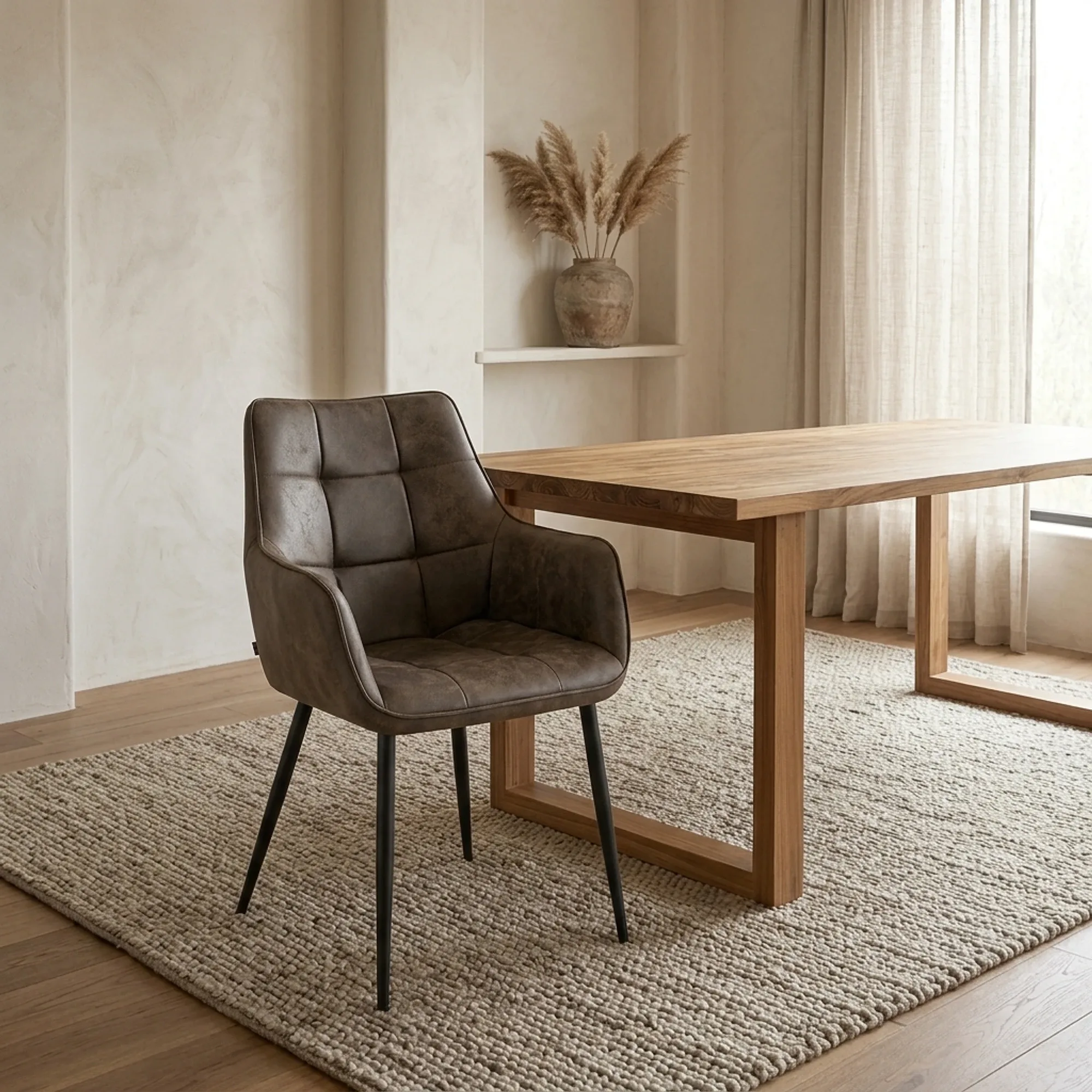 Dining Chair Lucille Arm CEP 08 Light Brown - Benoa