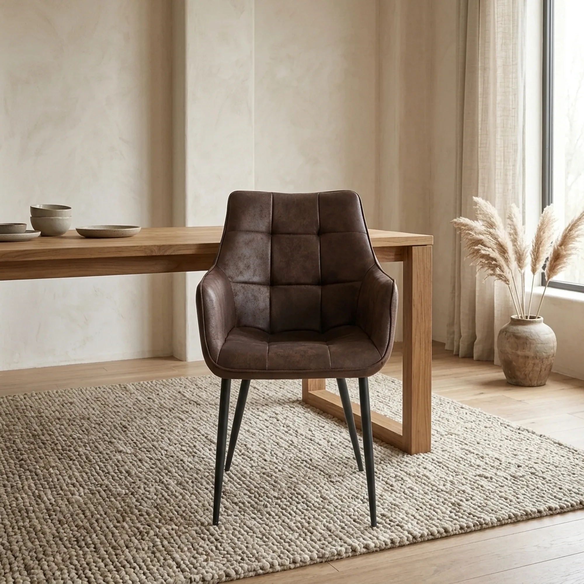 Dining Chair Lucille Arm CEP 09 Dark Brown - Benoa