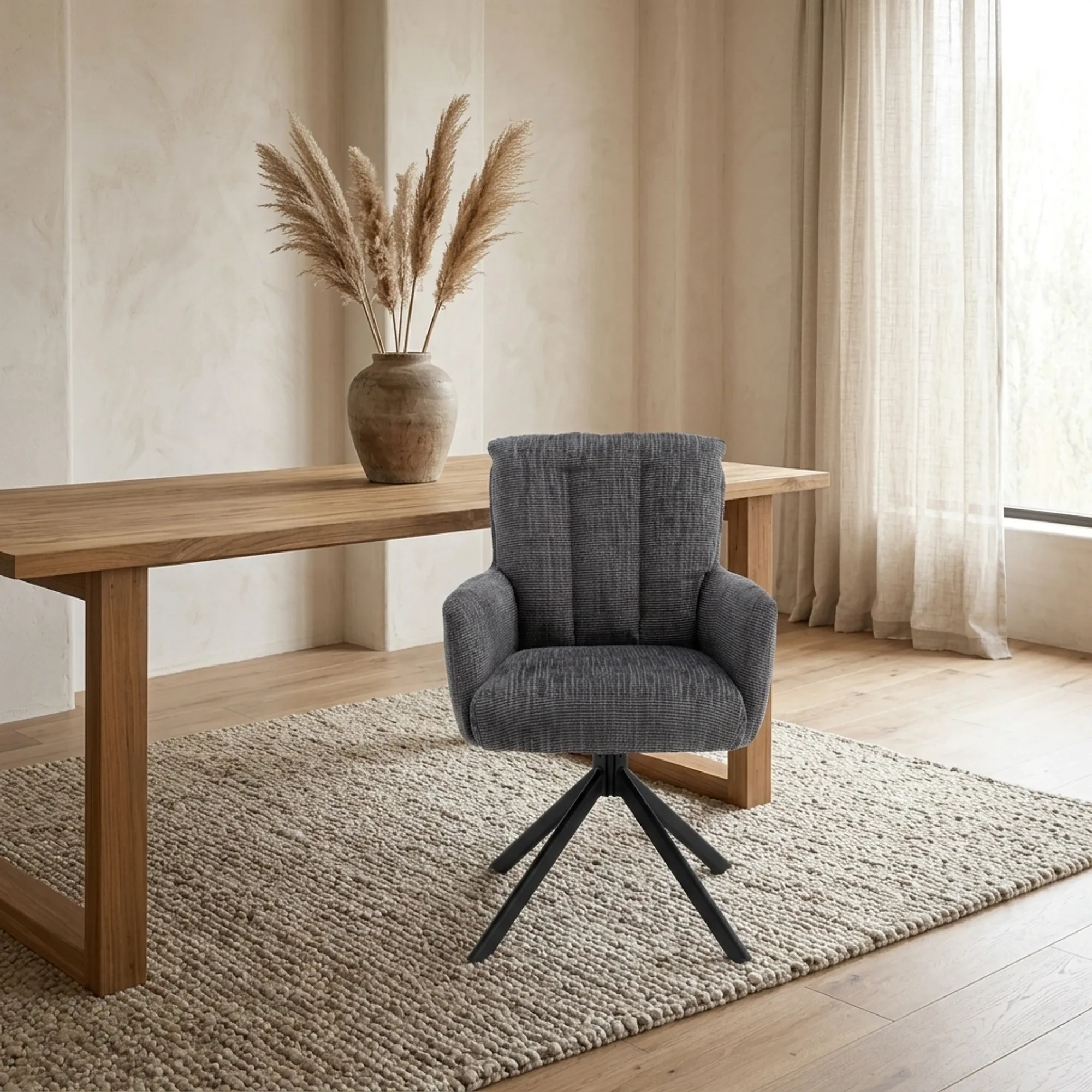 Dining Chair Nobel Baltic 5057 Anthracite - Benoa