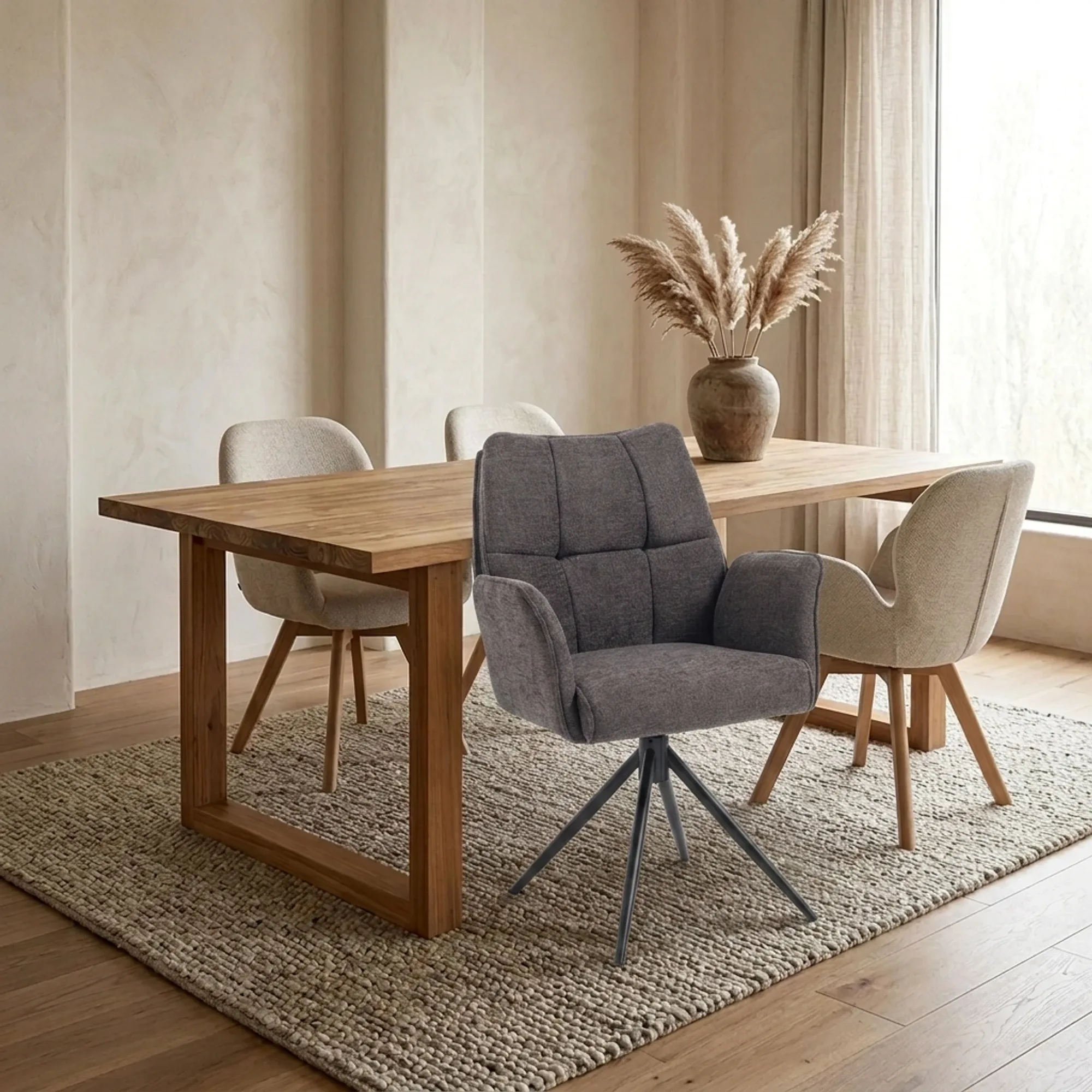 Dining Chair Sem Tresor 16 Dark Grey - Benoa