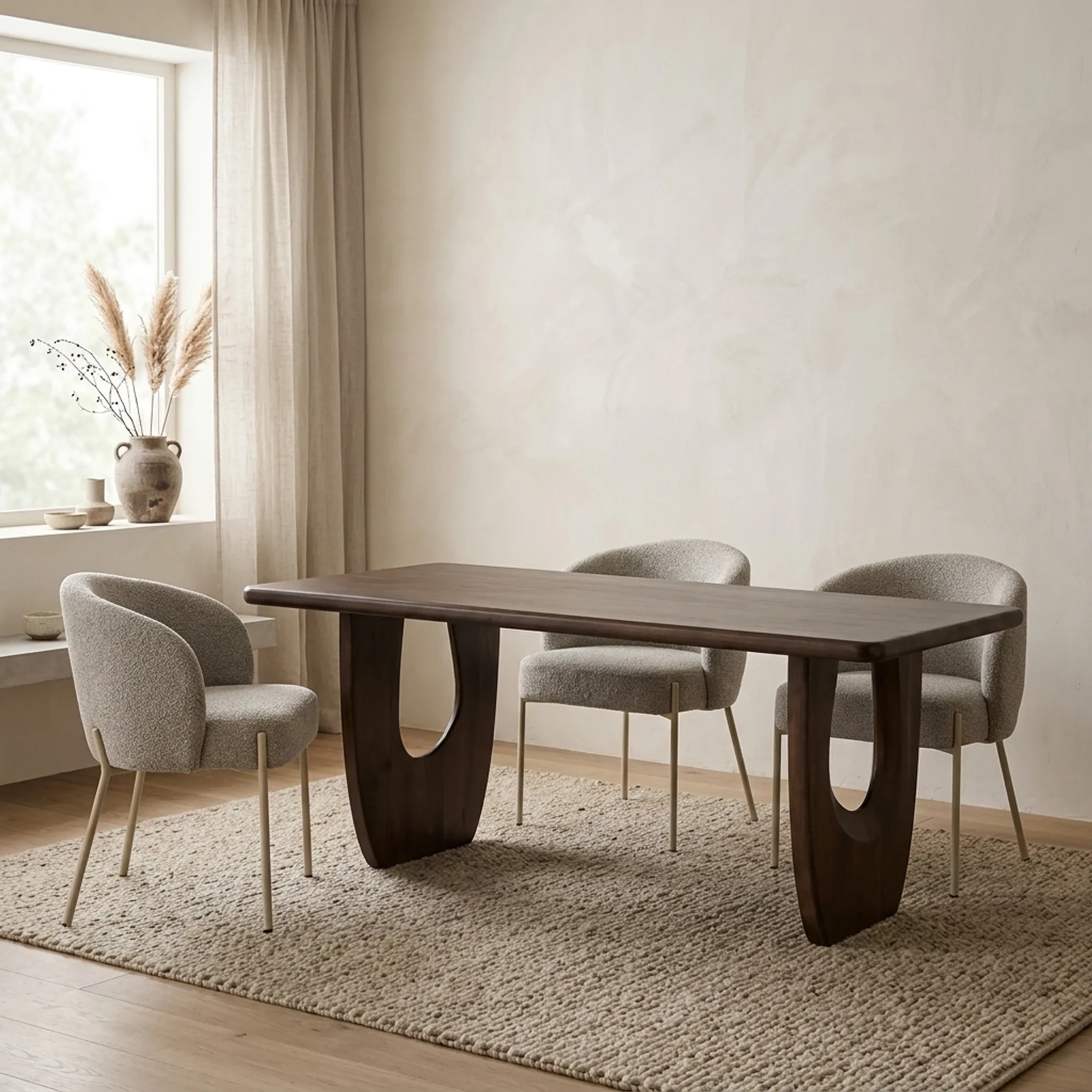 Dining Table 200, Mango Brown Walnut - My Sons