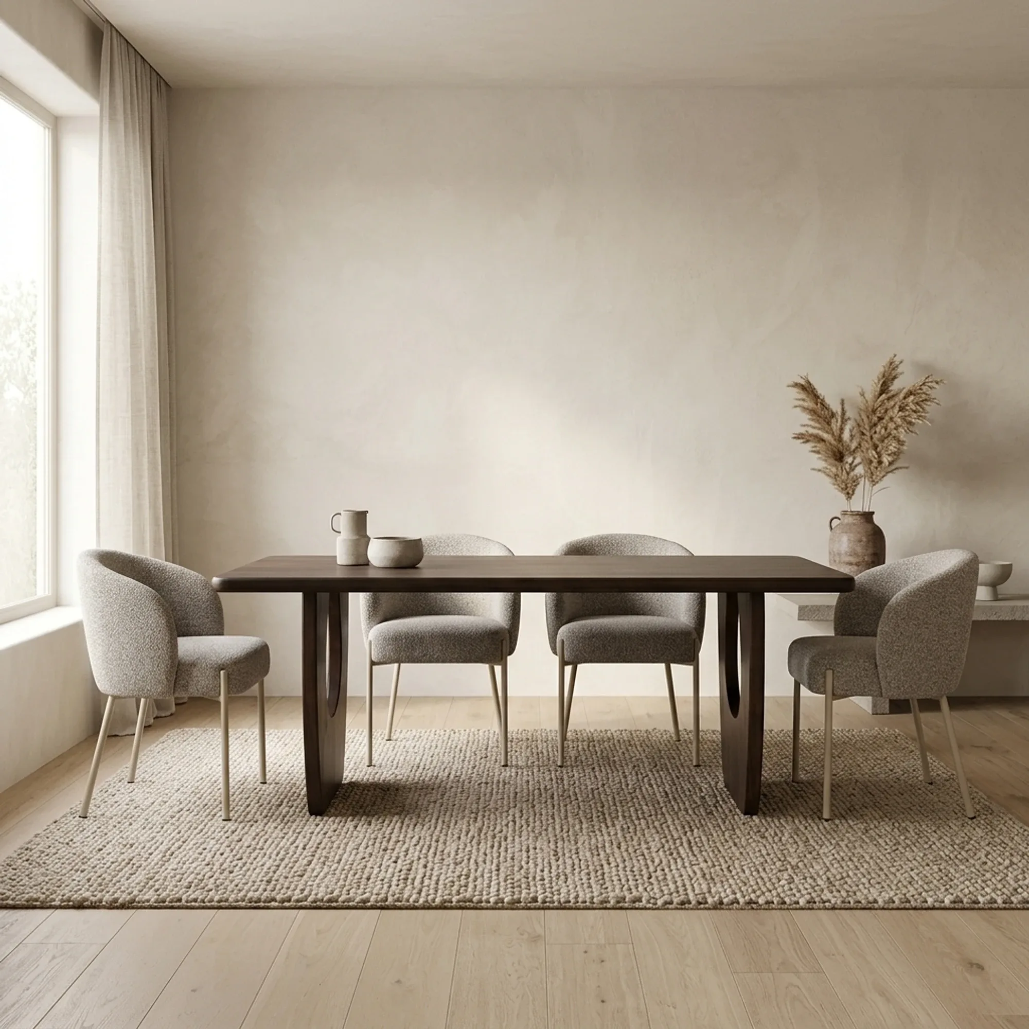 Dining Table 220, Mango Brown Walnut - My Sons