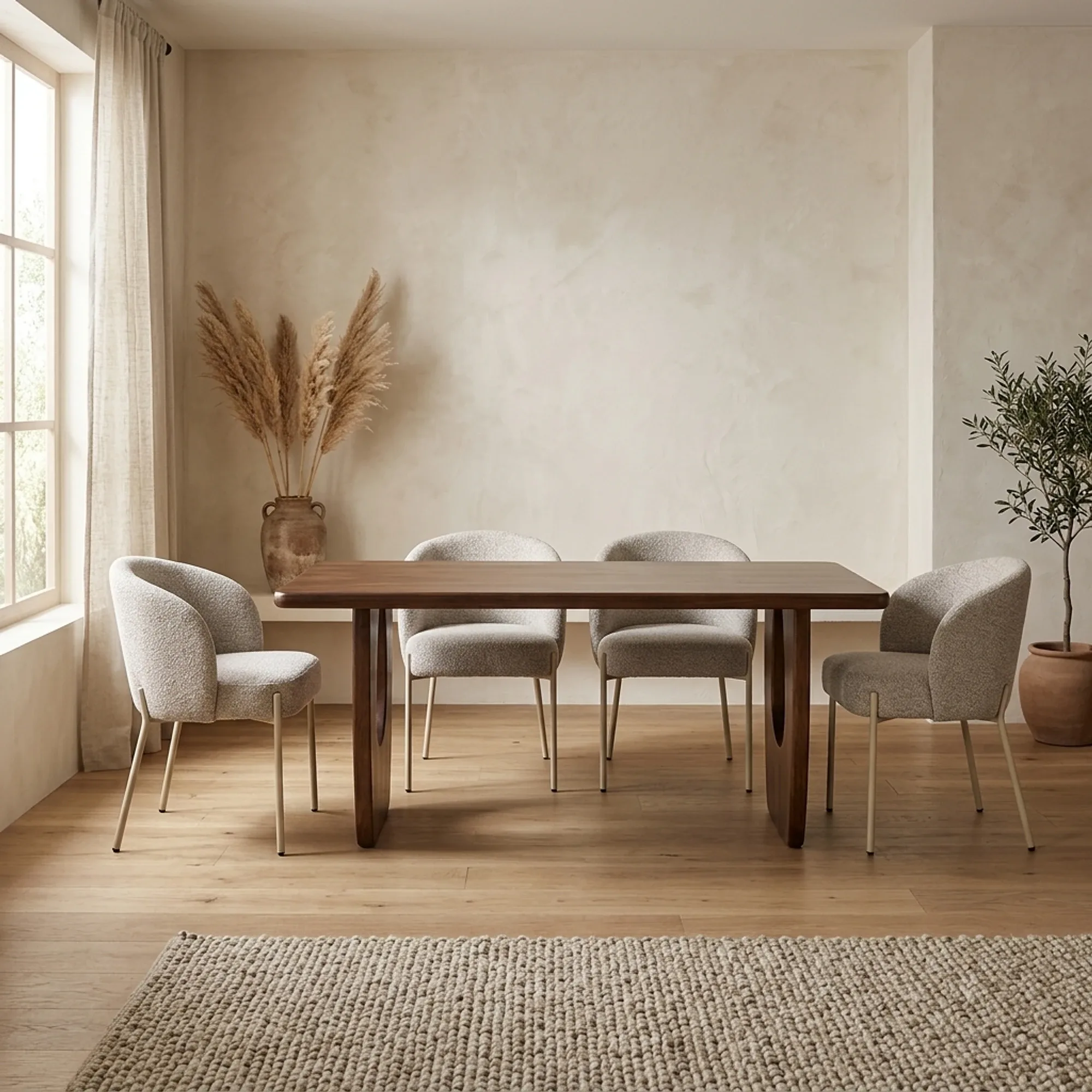 Dining Table 240, Mango Brown Walnut - My Sons