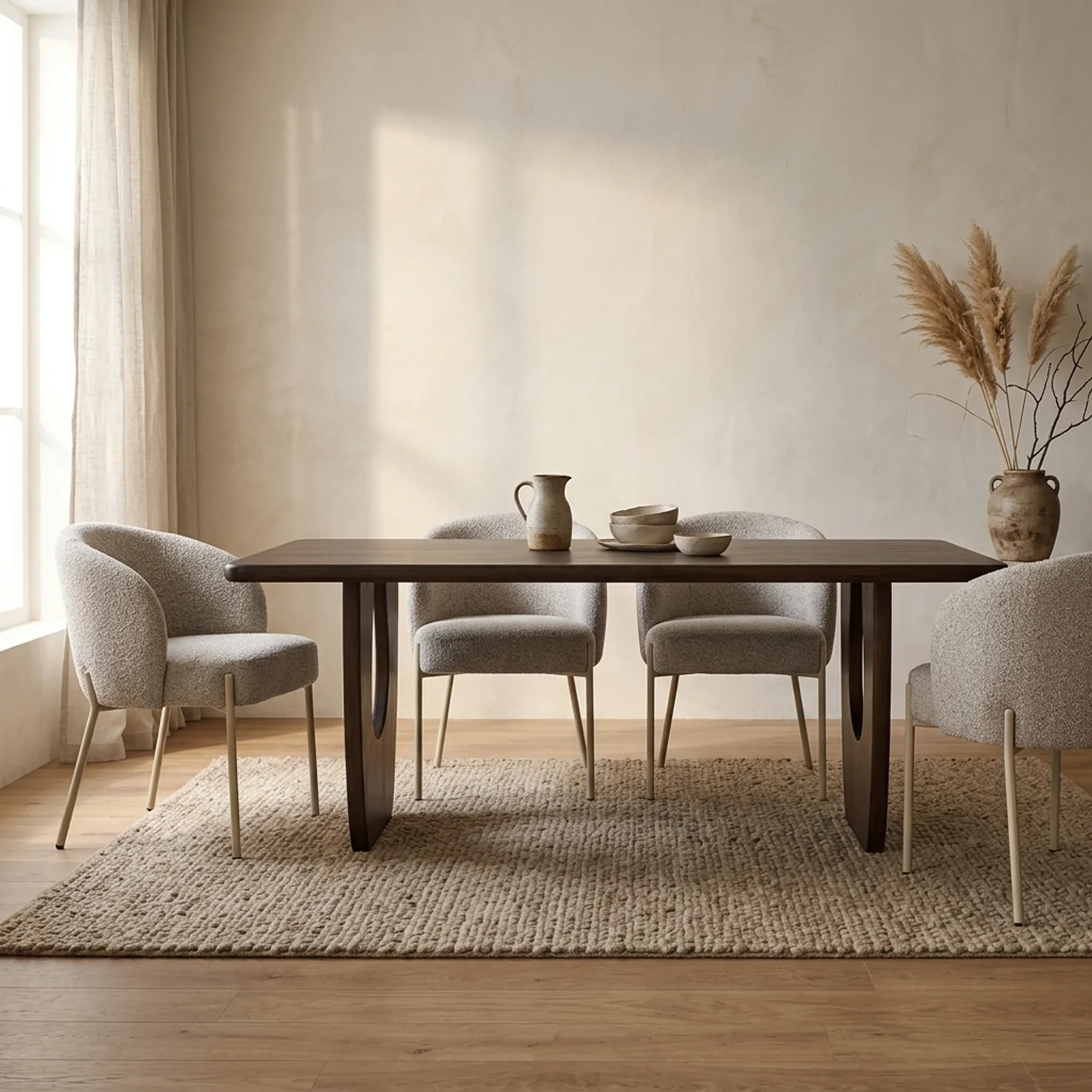 Dining Table 280, Mango Brown Walnut - My Sons