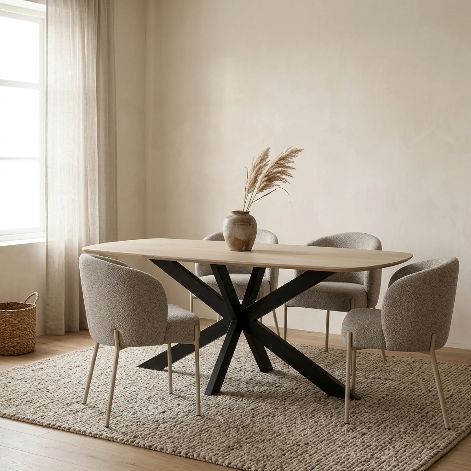 Dining table Danish oval 160, Mango Ashblond - My Sons