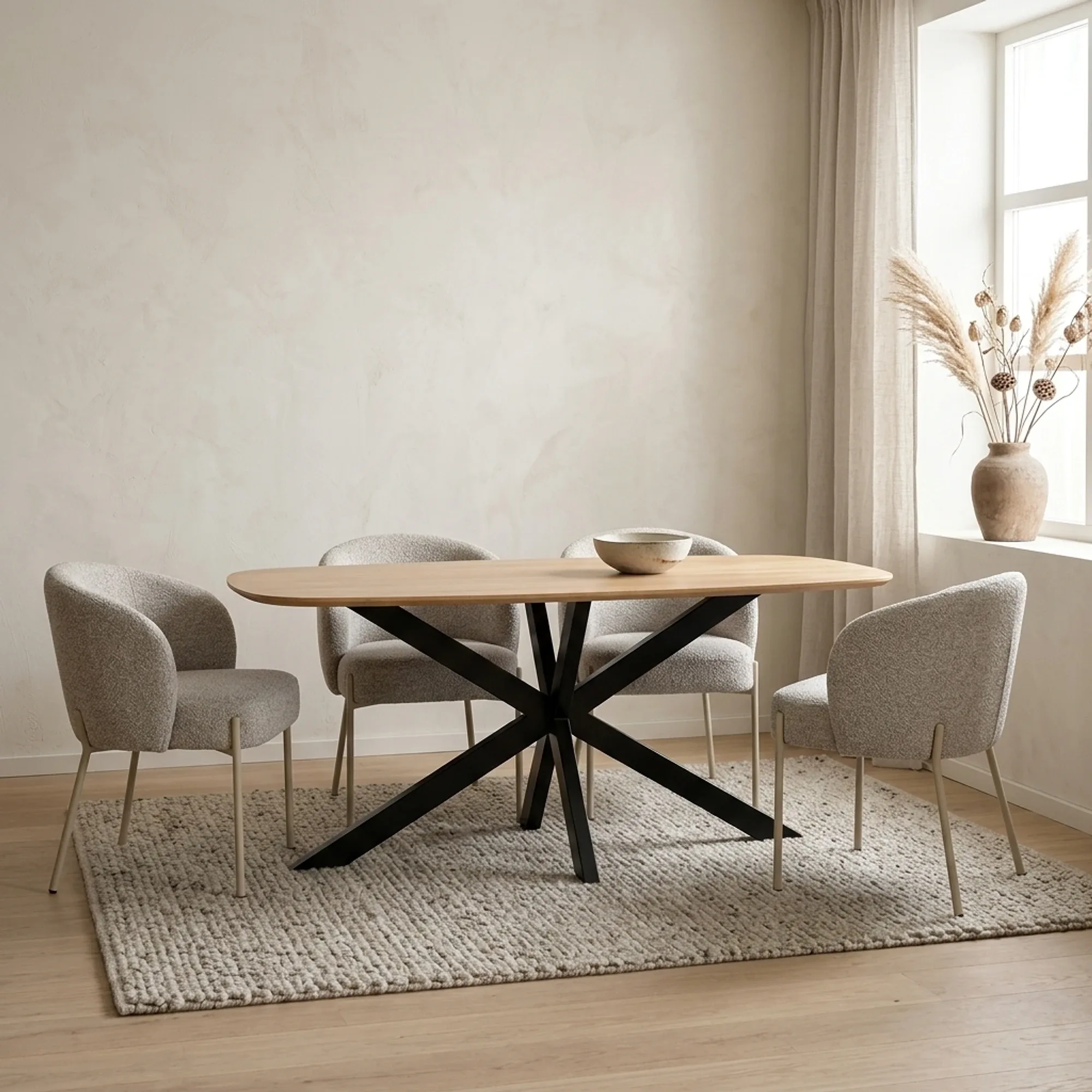 Dining Table Danish oval 160, Mango Smooth Natural - My Sons