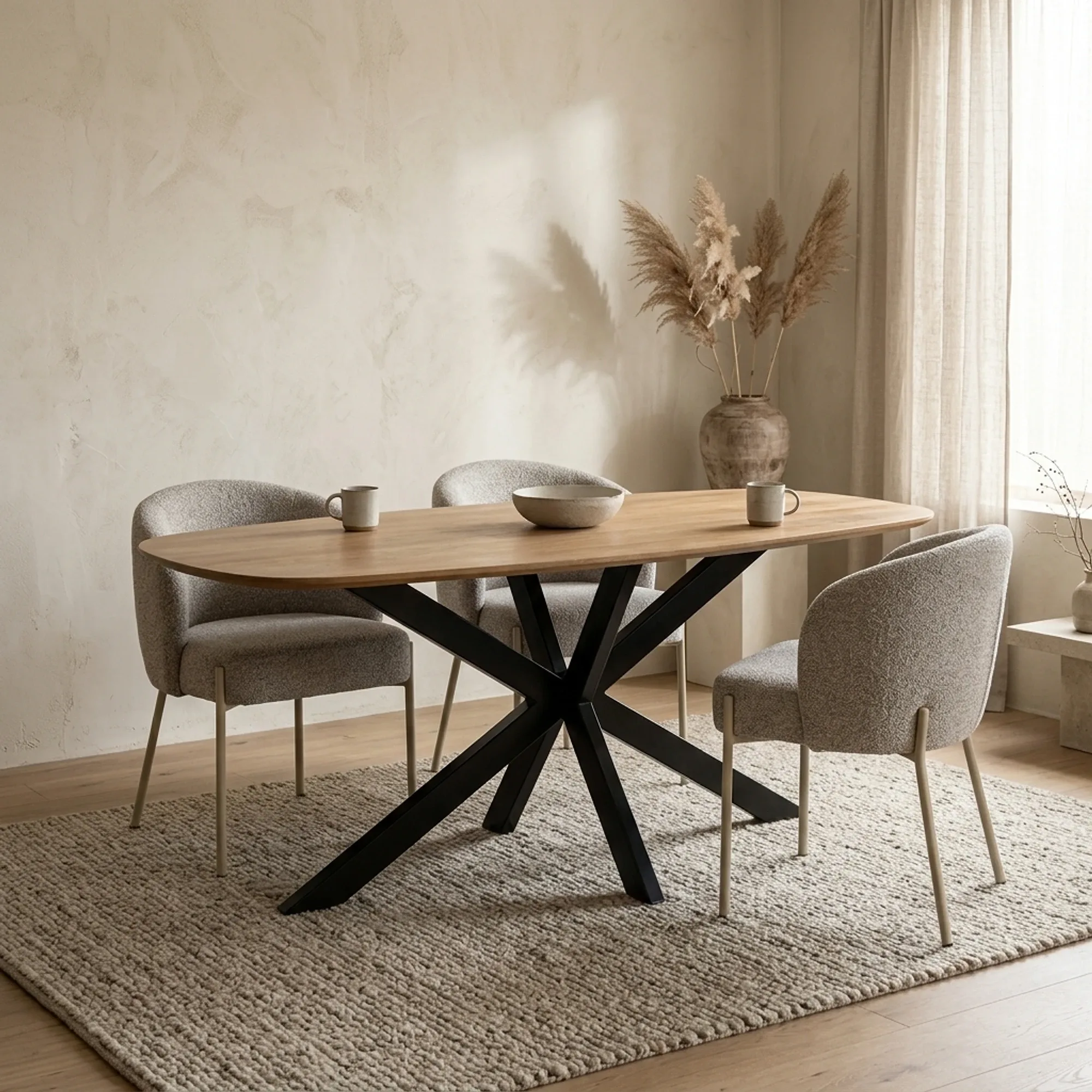 Danish Oval Dining Table 180, Mango Smooth Natural - My Sons