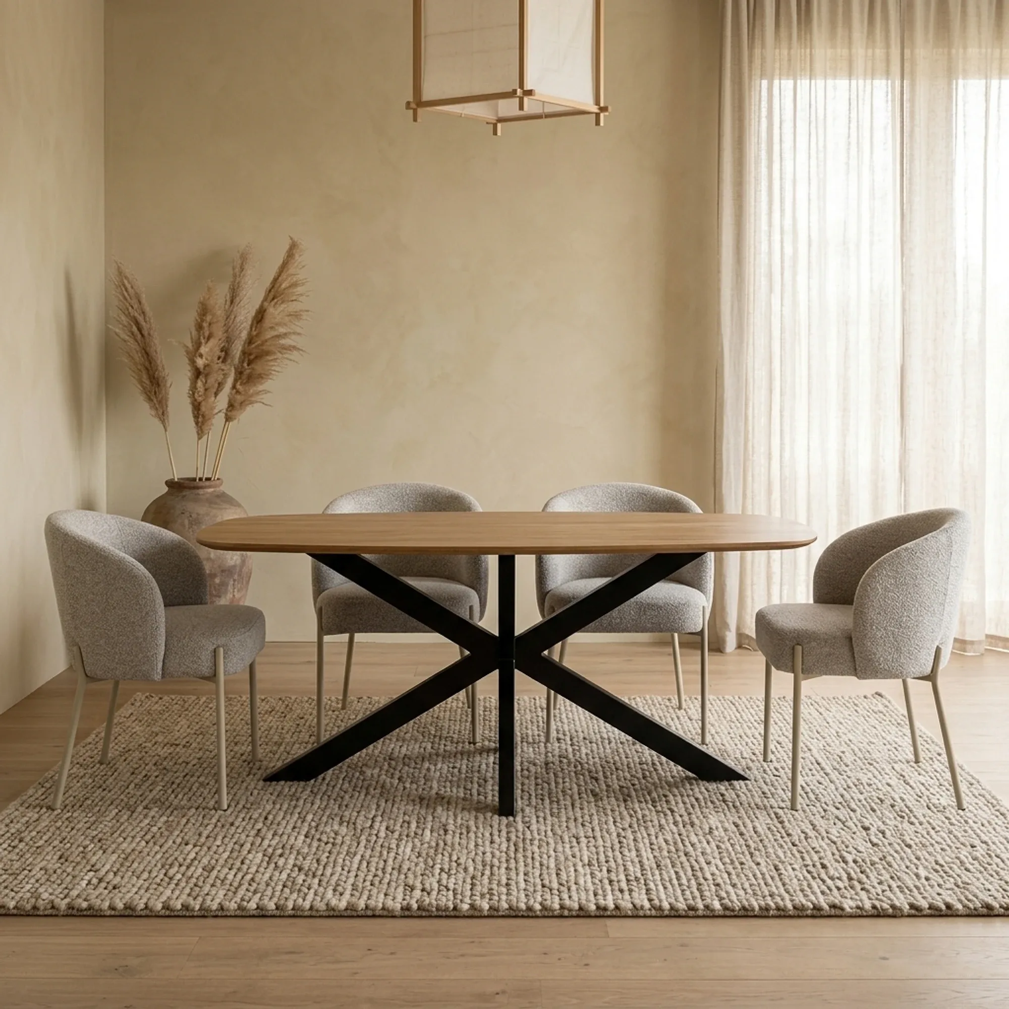 Danish Oval Dining Table 210, Mango Smooth Natural - My Sons