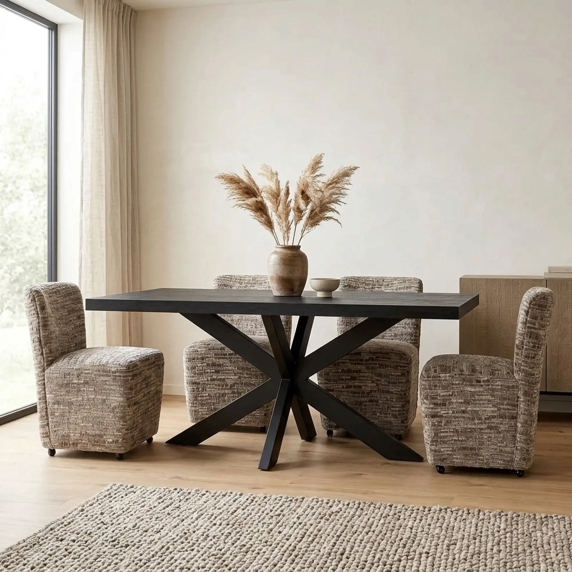 Eettafel Denver Black | 200 cm | Rechthoek - Starfurn