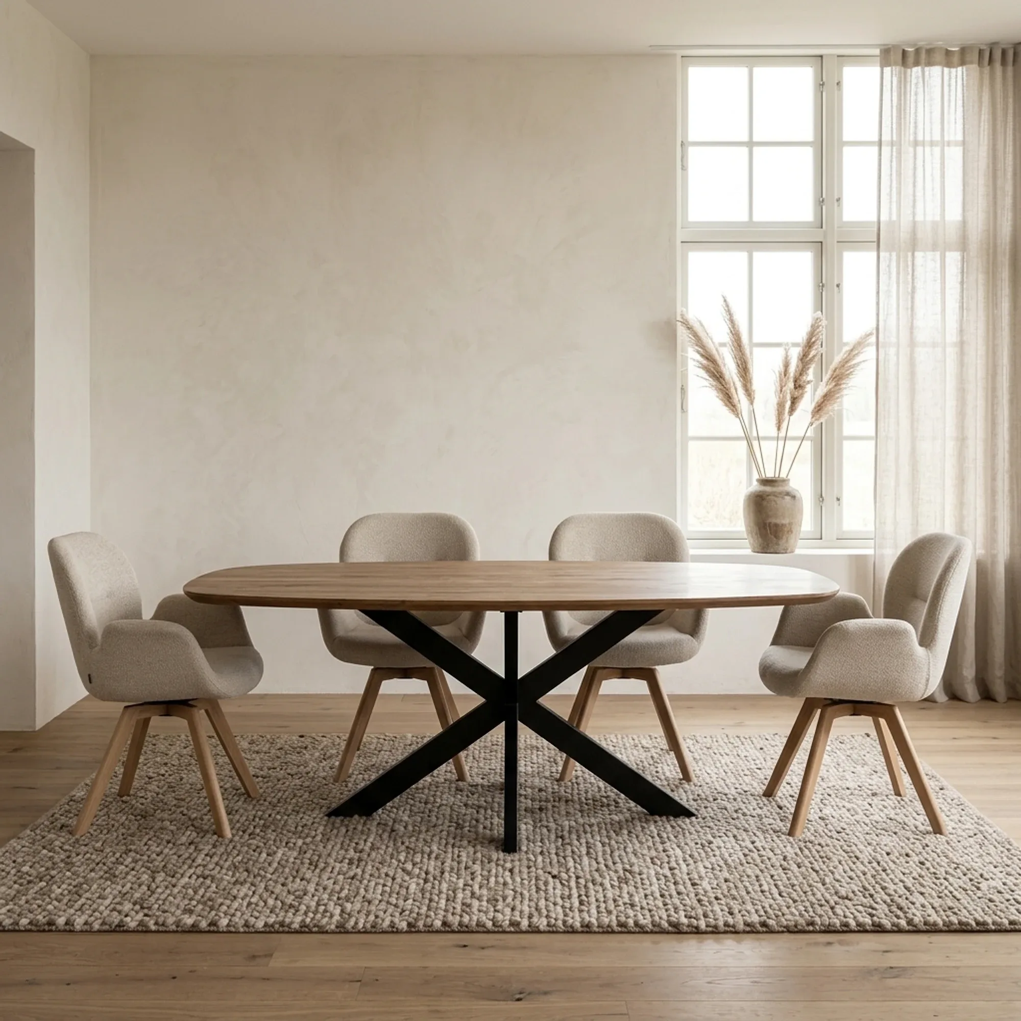 Evo Danish Oval Dining Table - DTP Home