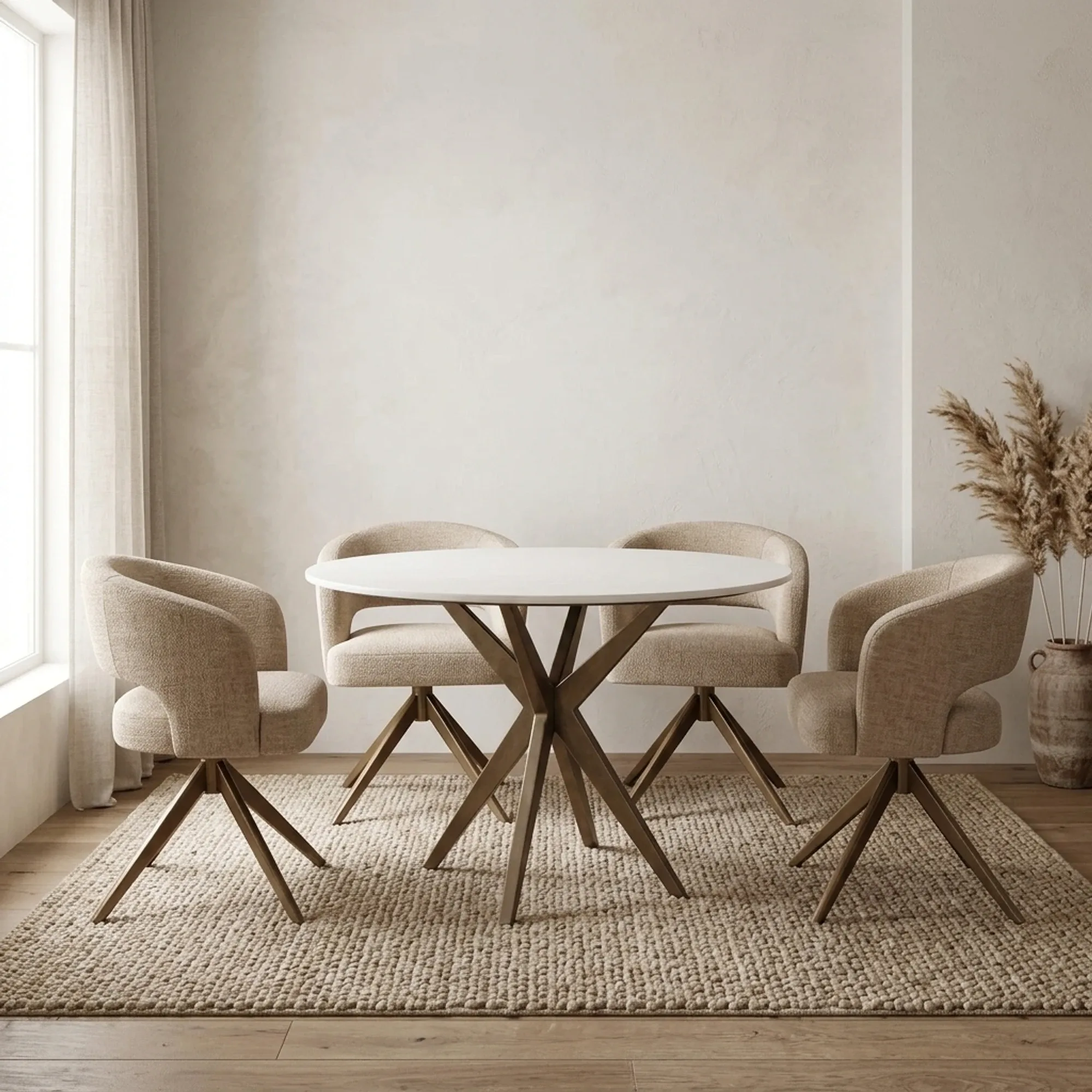 Eettafel Maisy white 114Ø - Richmond Interiors