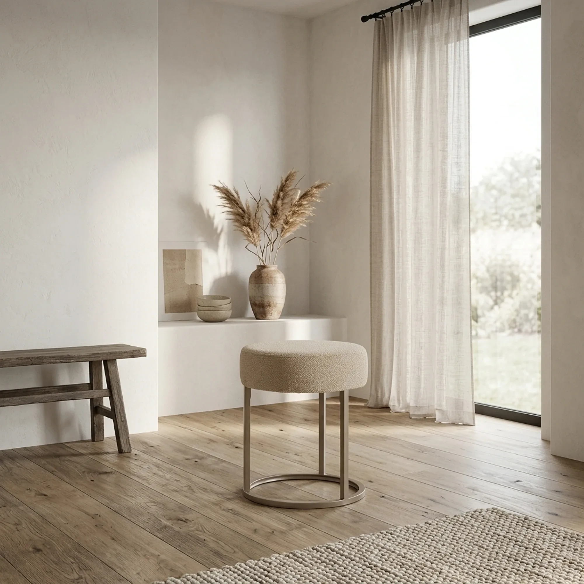 Hocker Escabel Ø40 Alpine Beige - My Sons