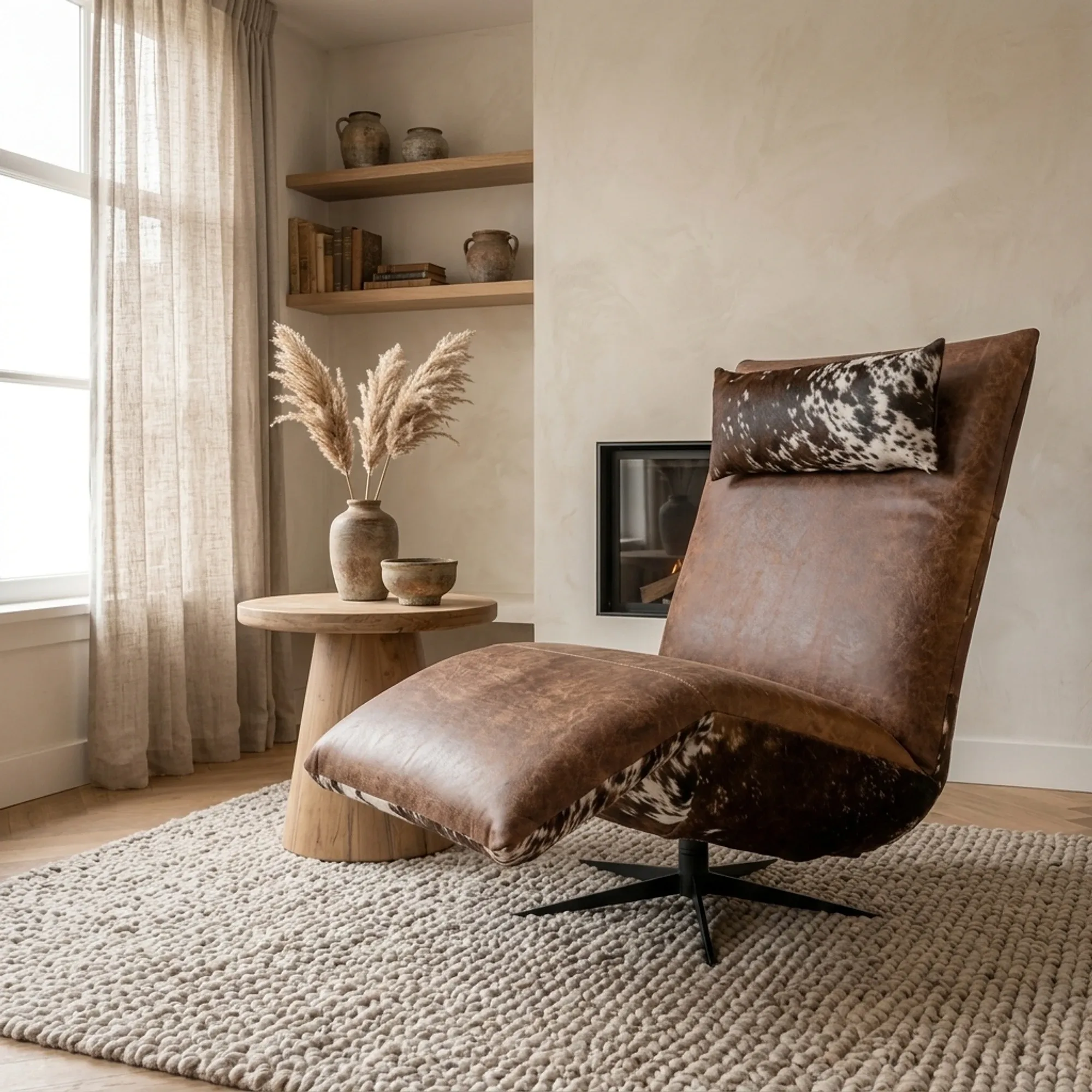 Fauteuil Indi | Koeienhuid | Uniek