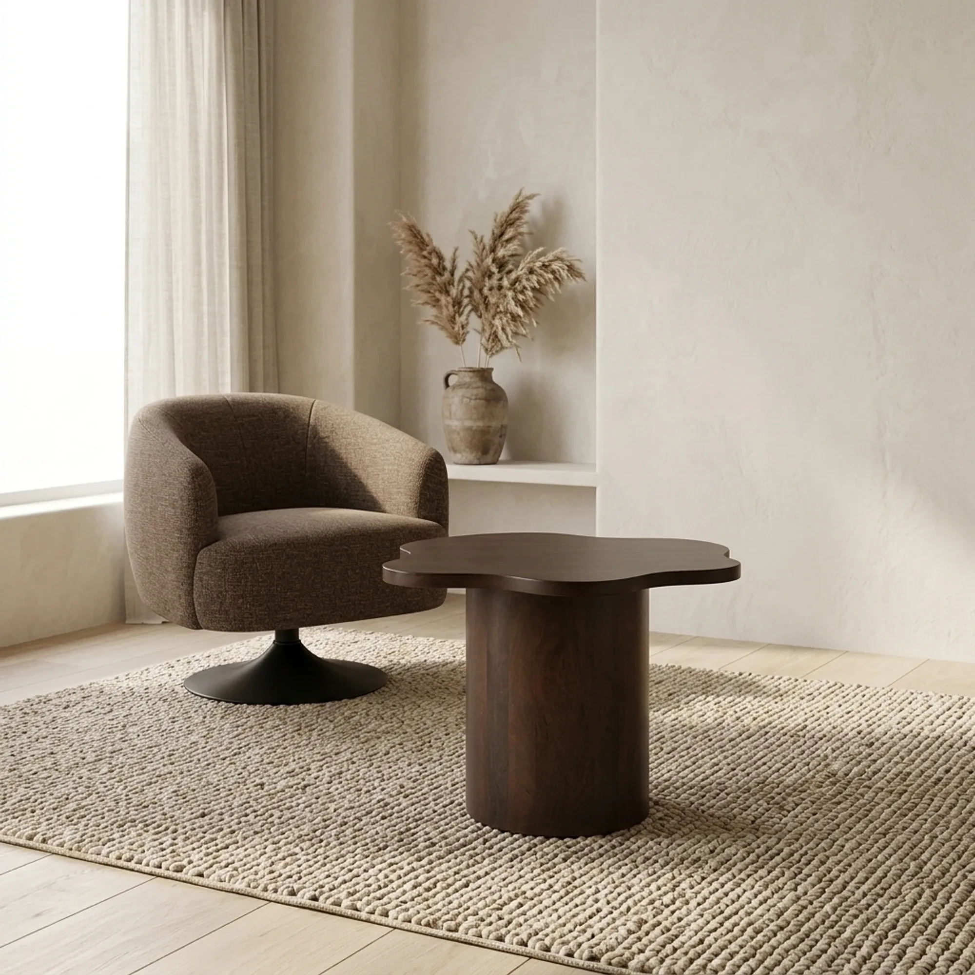 Fiore 65 Side Table Mango Brown Walnut - My Sons