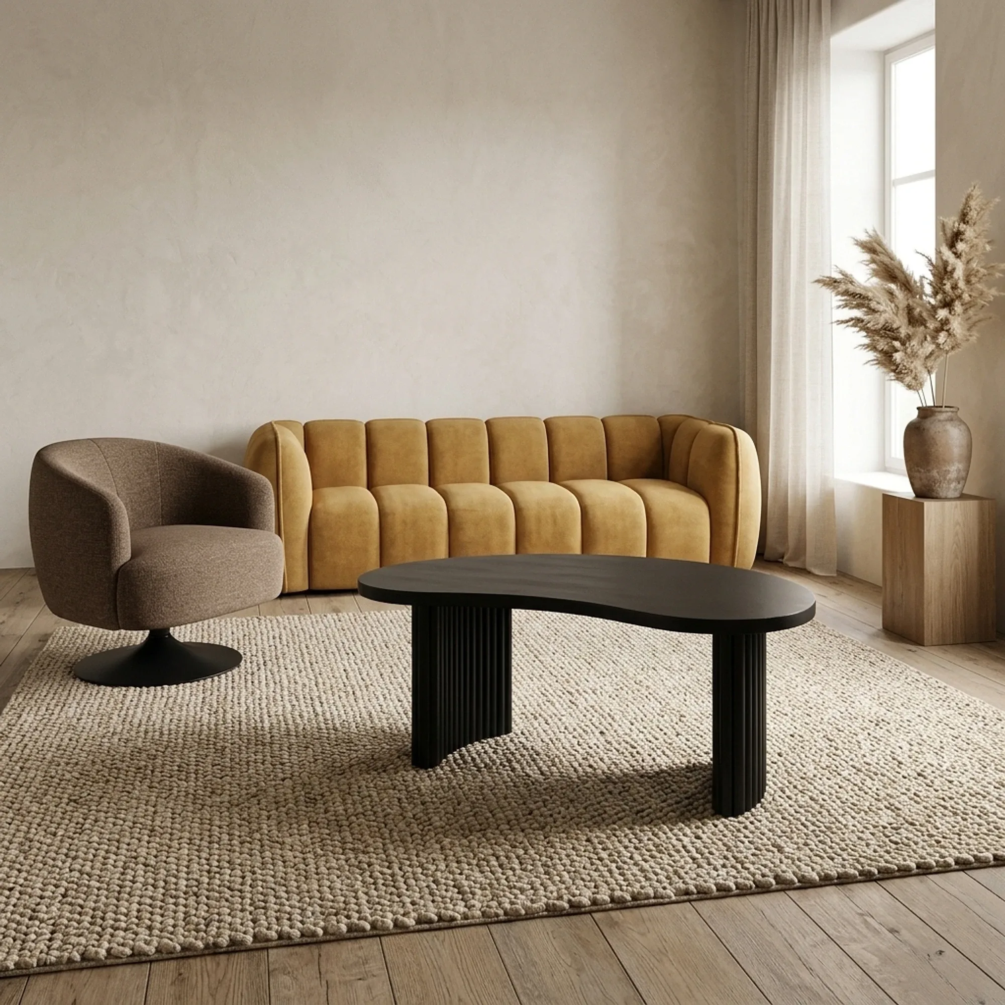 Couchtisch Firenze 85, Bohnenform, Black - My Sons