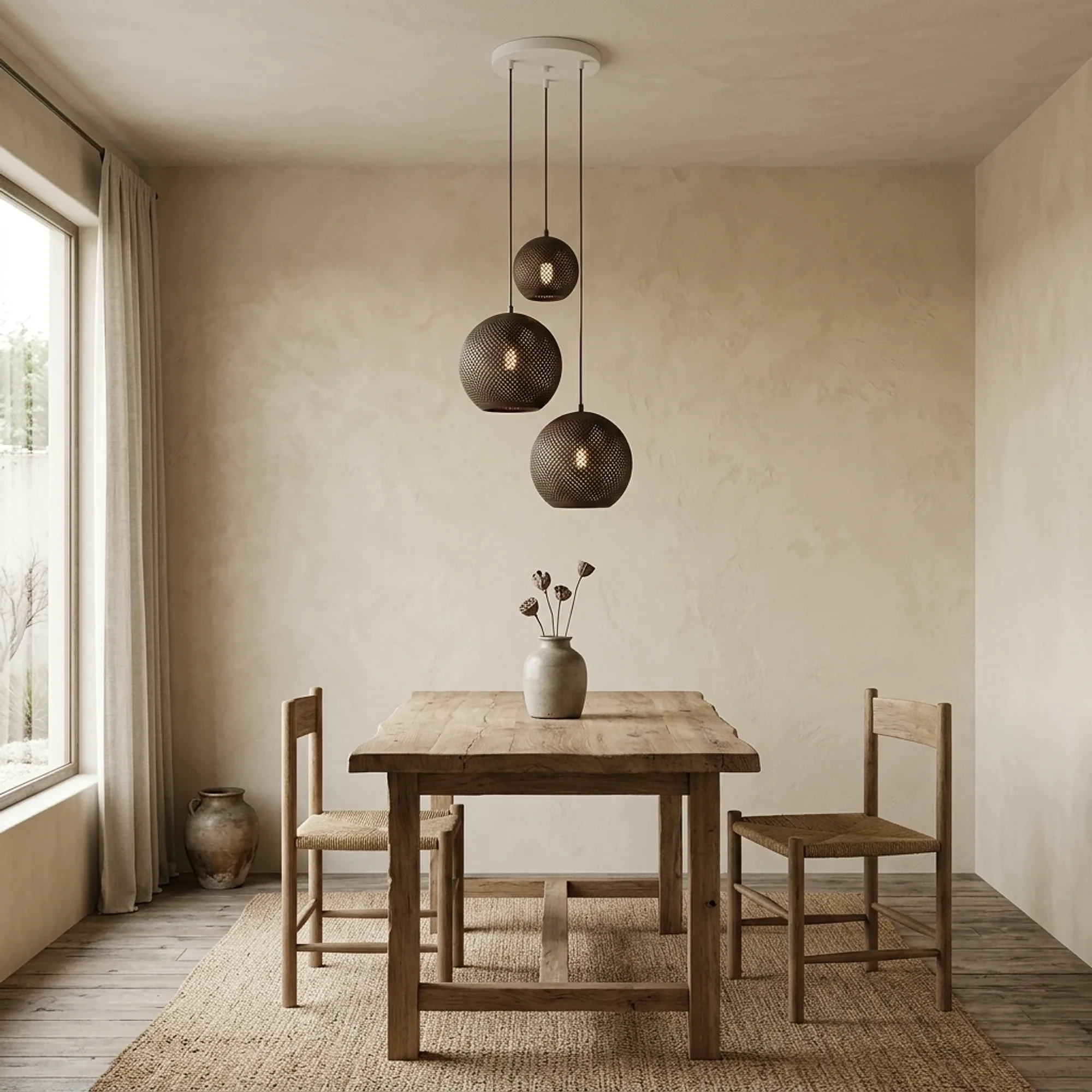 Hanglamp Armor Orb 3-lichts / Zwart bruin - Zijlstra