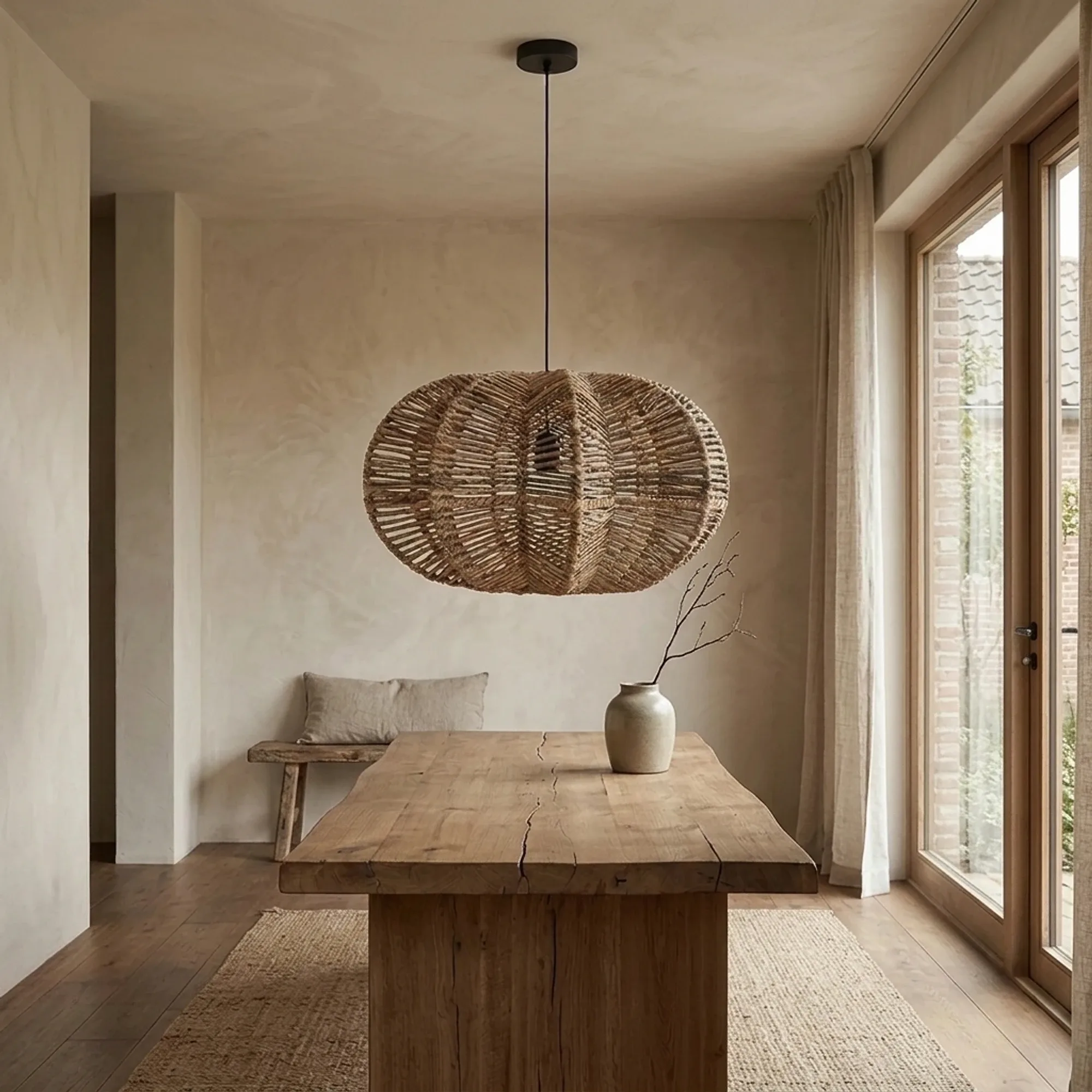 Pendant Light Pendant lamp Valldemossa (Abaca, Natural) - MUST Living