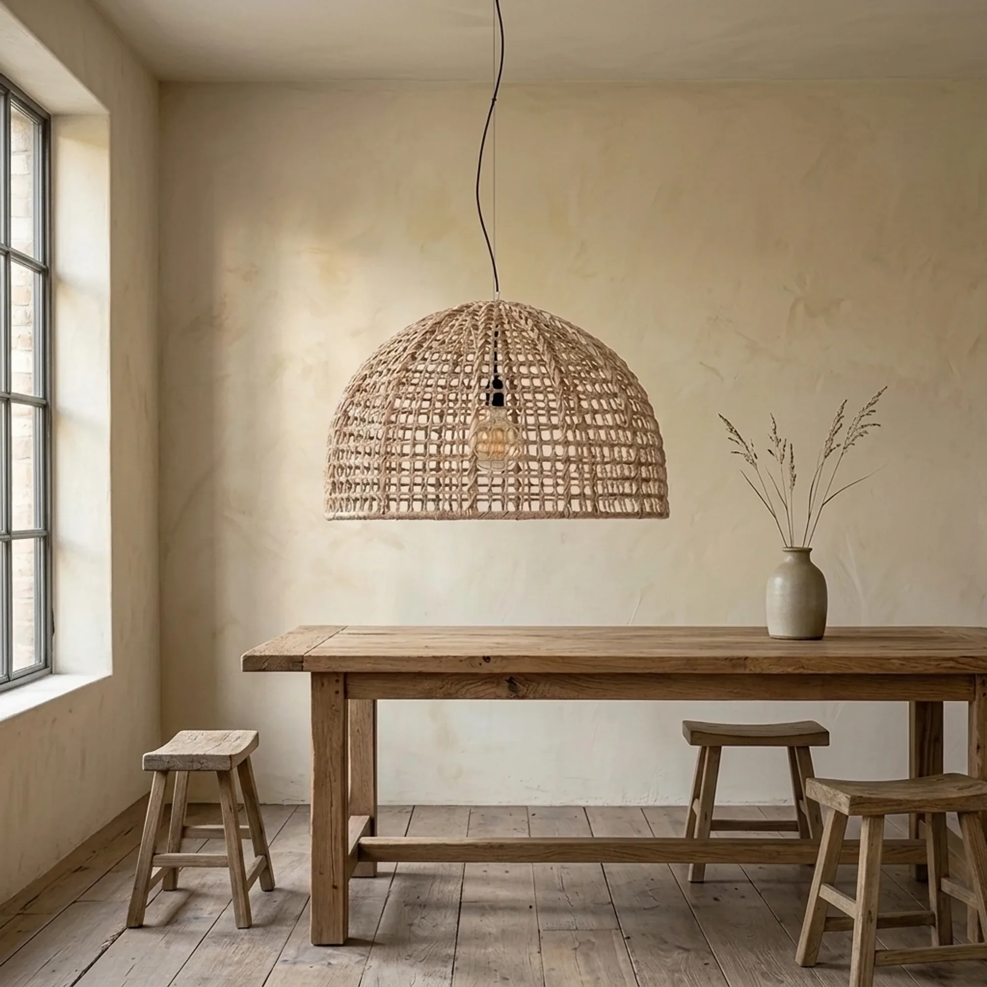 Punta Rasa Pendant Light (Abaca, Natural) - MUST Living