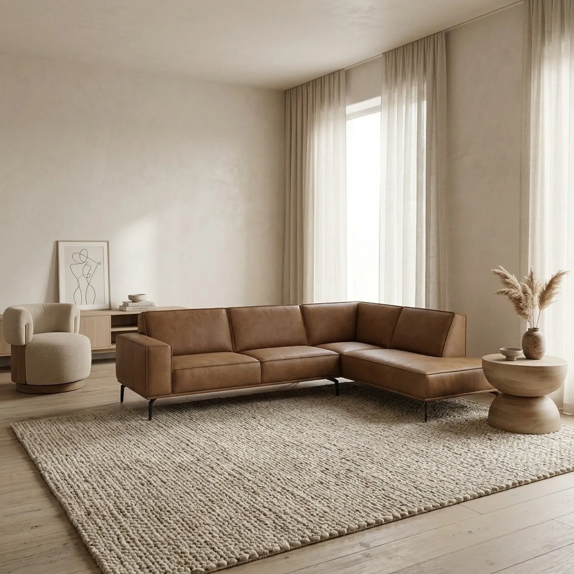 Silver corner sofa