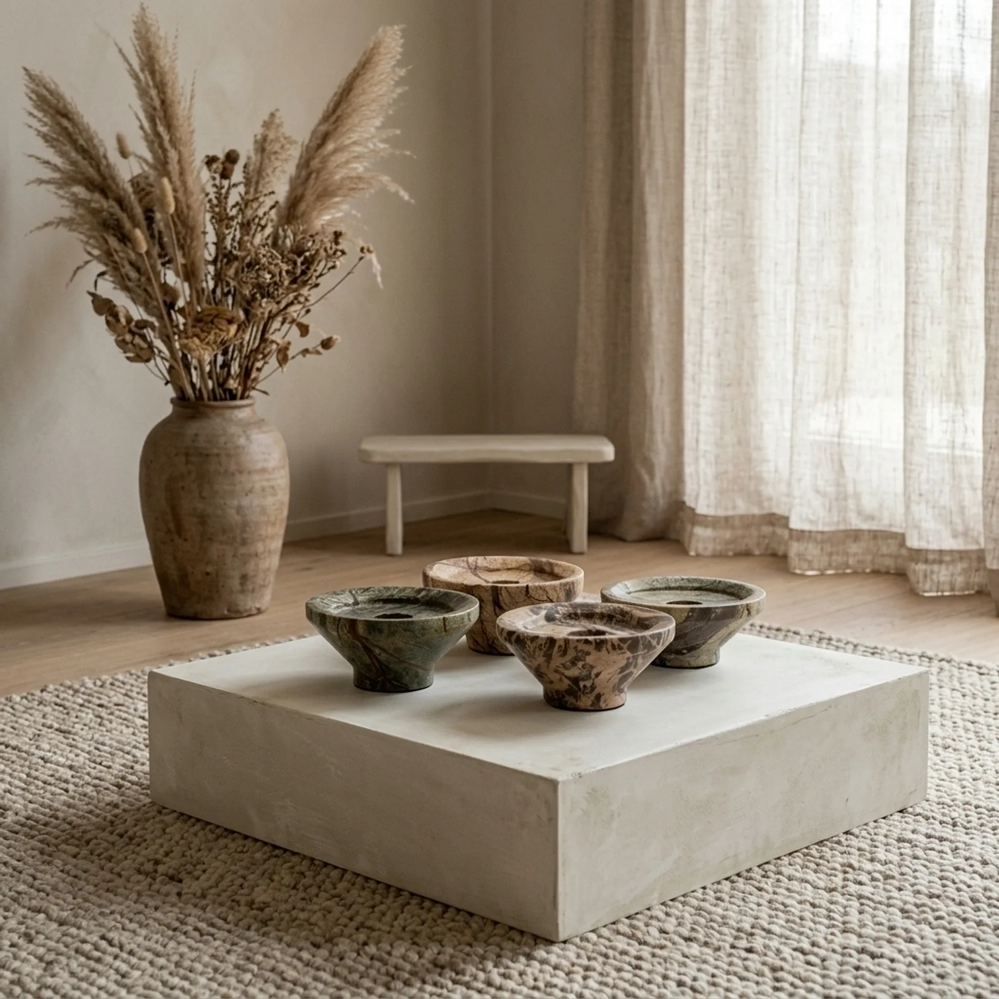Kaars Sumi Small, Set van 4 - By-Boo