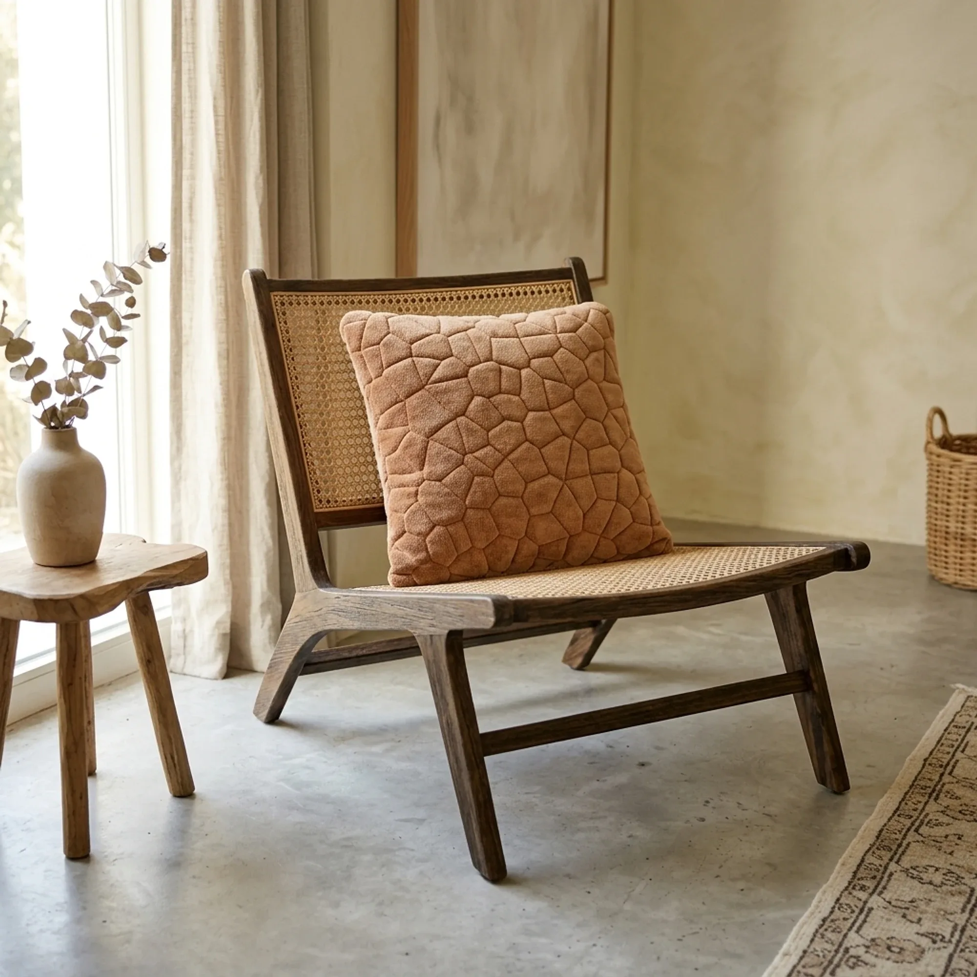 Stitch Mocha Mousse Cushion - By-Boo