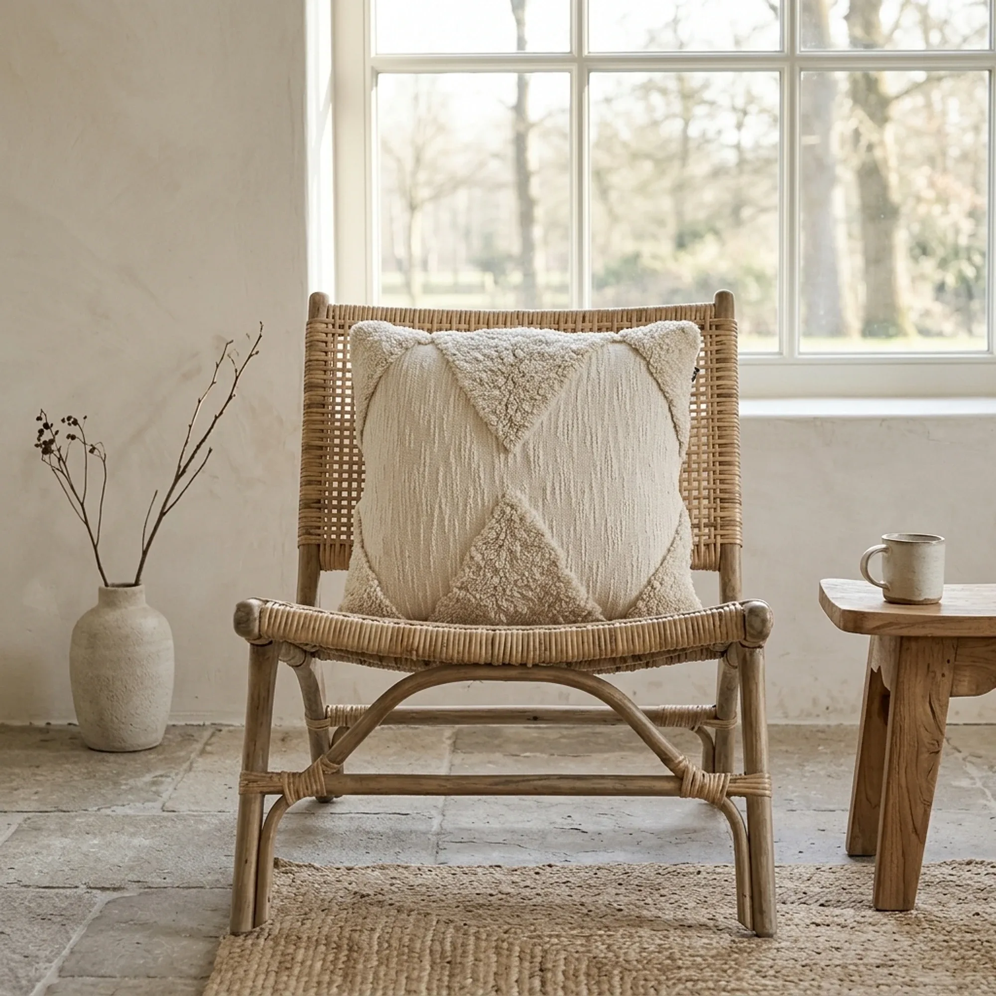 Kissen Wabi Gebrochenes Weiss - By-Boo