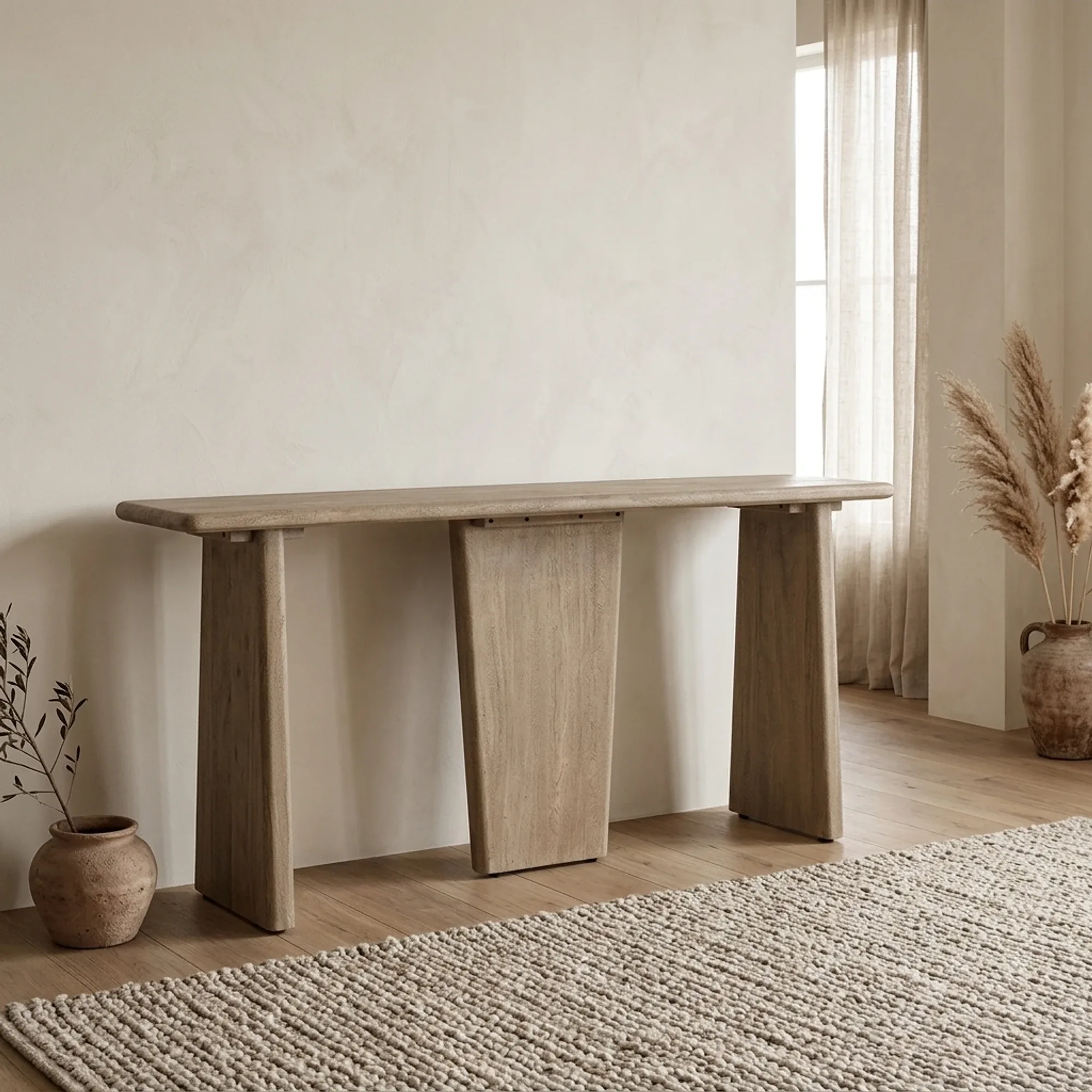 Console Table Lagos 160, Acacia Weathered Wood - My Sons