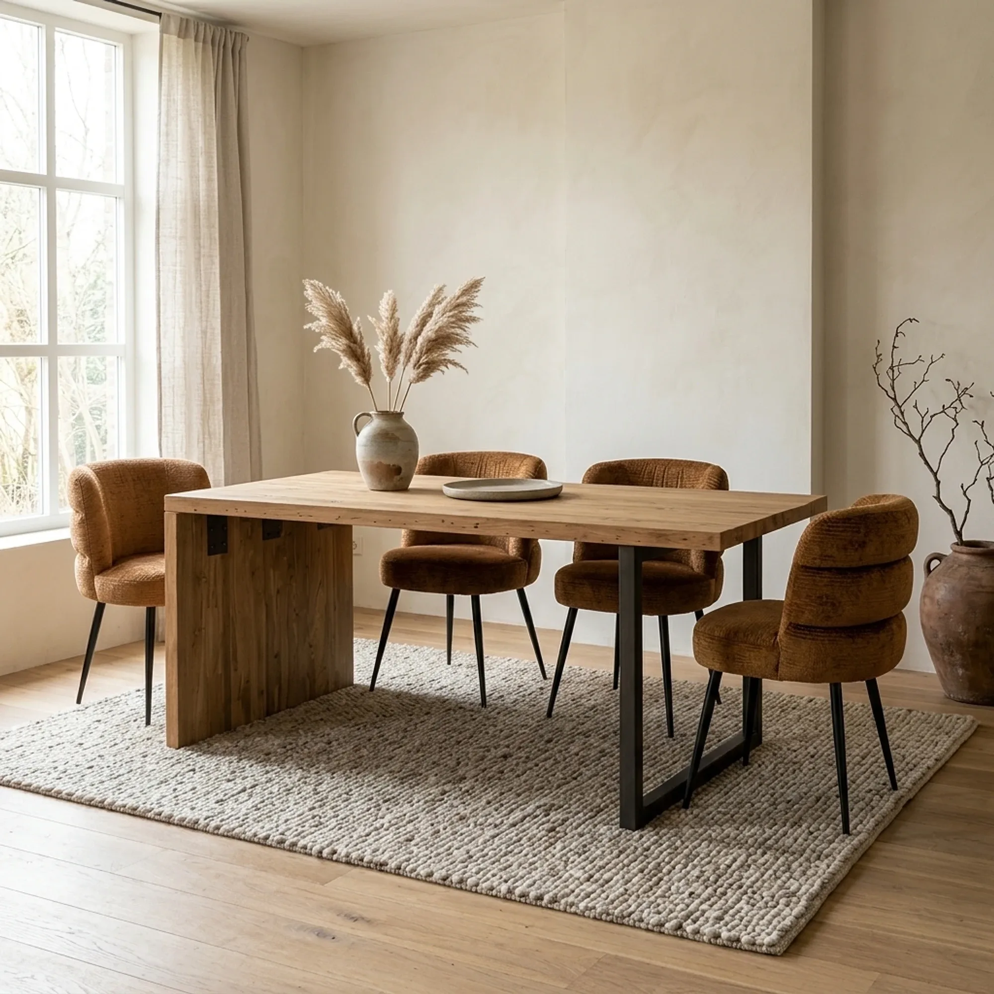 Esstisch Lucca Natur Rechteck 200 cm (Teakholz) - Tower Living